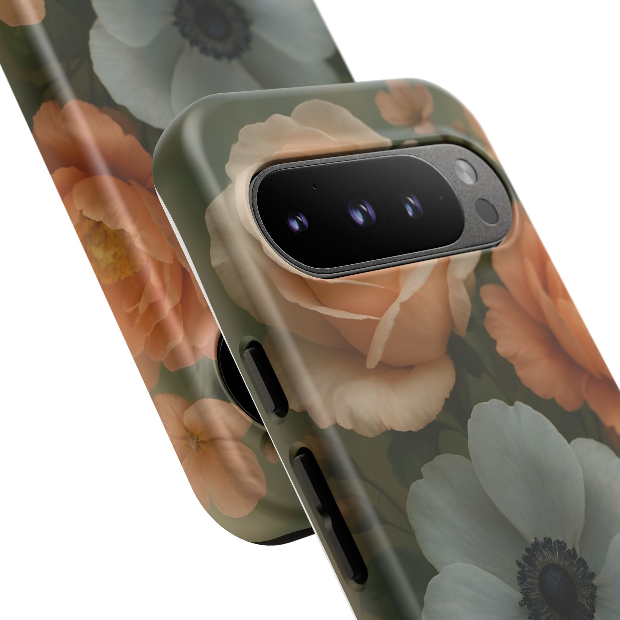 Floral Design White Cover Design, Tough Cases, Phone Cover