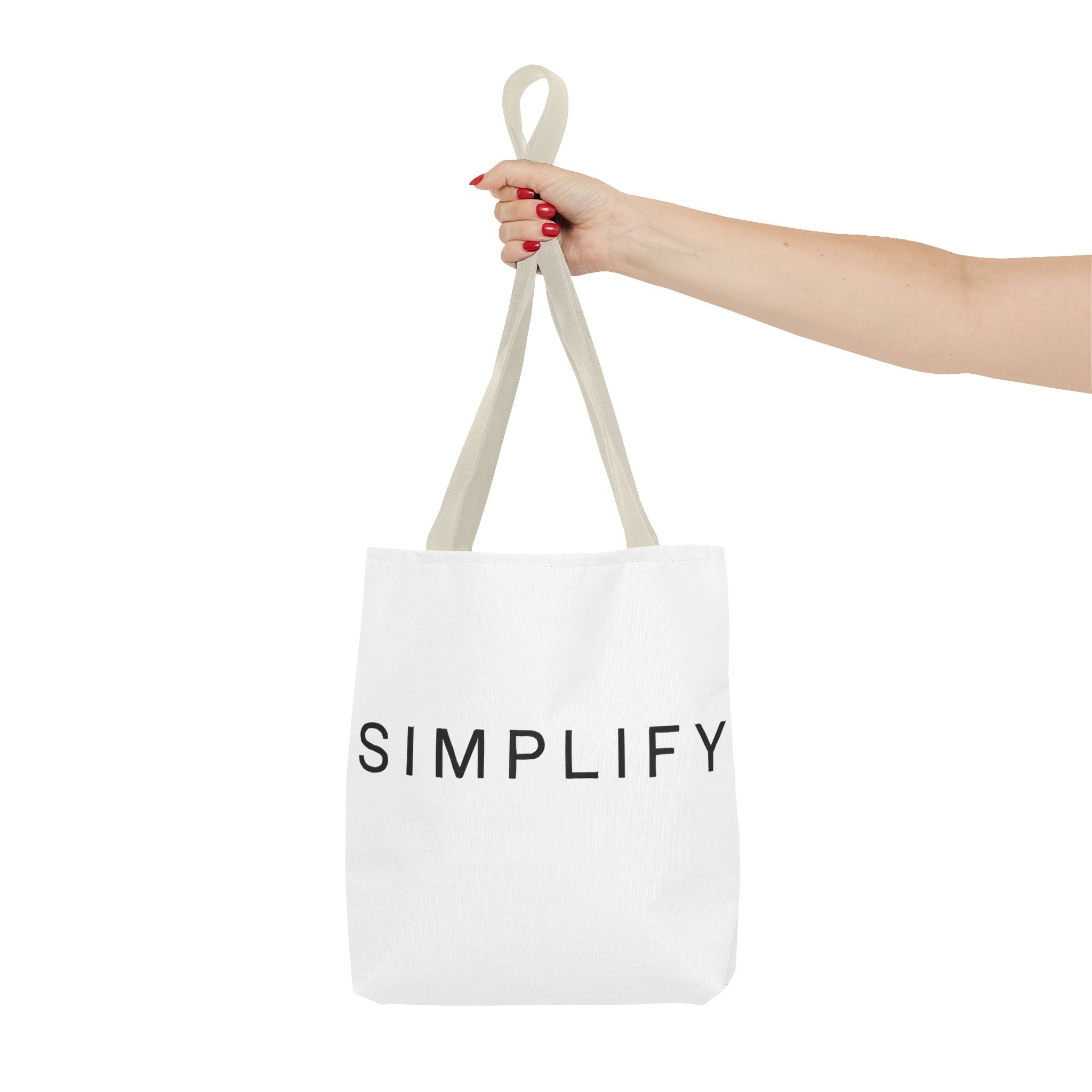 Simplify Tote Bag, Inspirational Gift, Eco-Friendly Shopping Bag