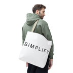 Simplify Tote Bag, Inspirational Gift, Eco-Friendly Shopping Bag