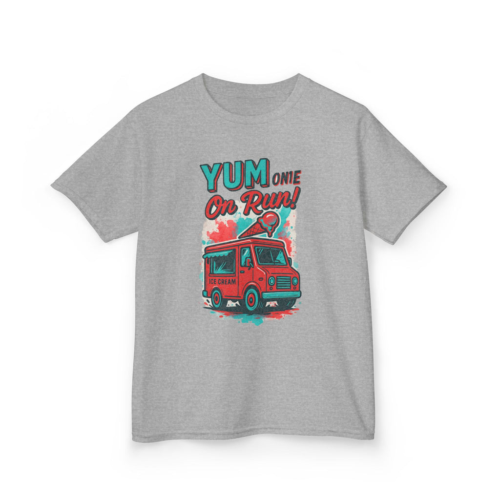 Yum on the run! Kids Tee, Fun Graphic Tee, Kids Cotton T-Shirt