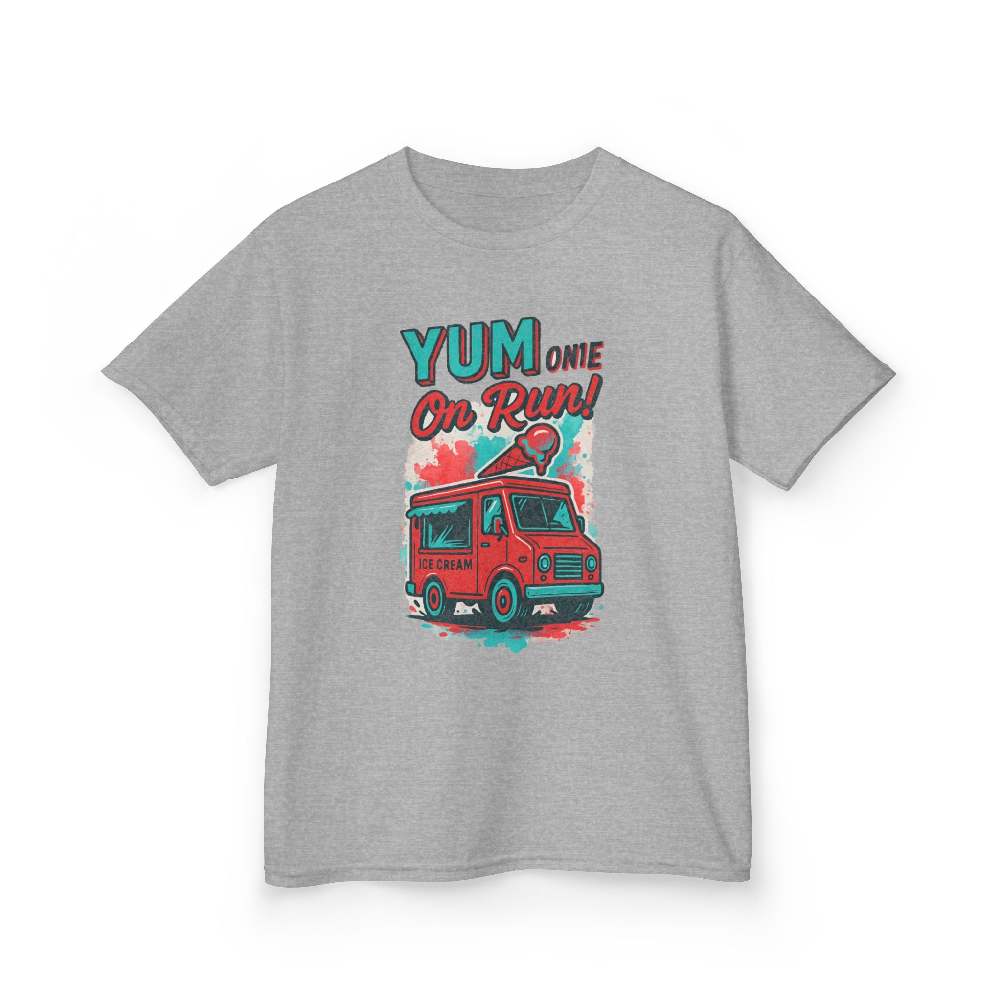 Yum on the run! Kids Tee, Fun Graphic Tee, Kids Cotton T-Shirt