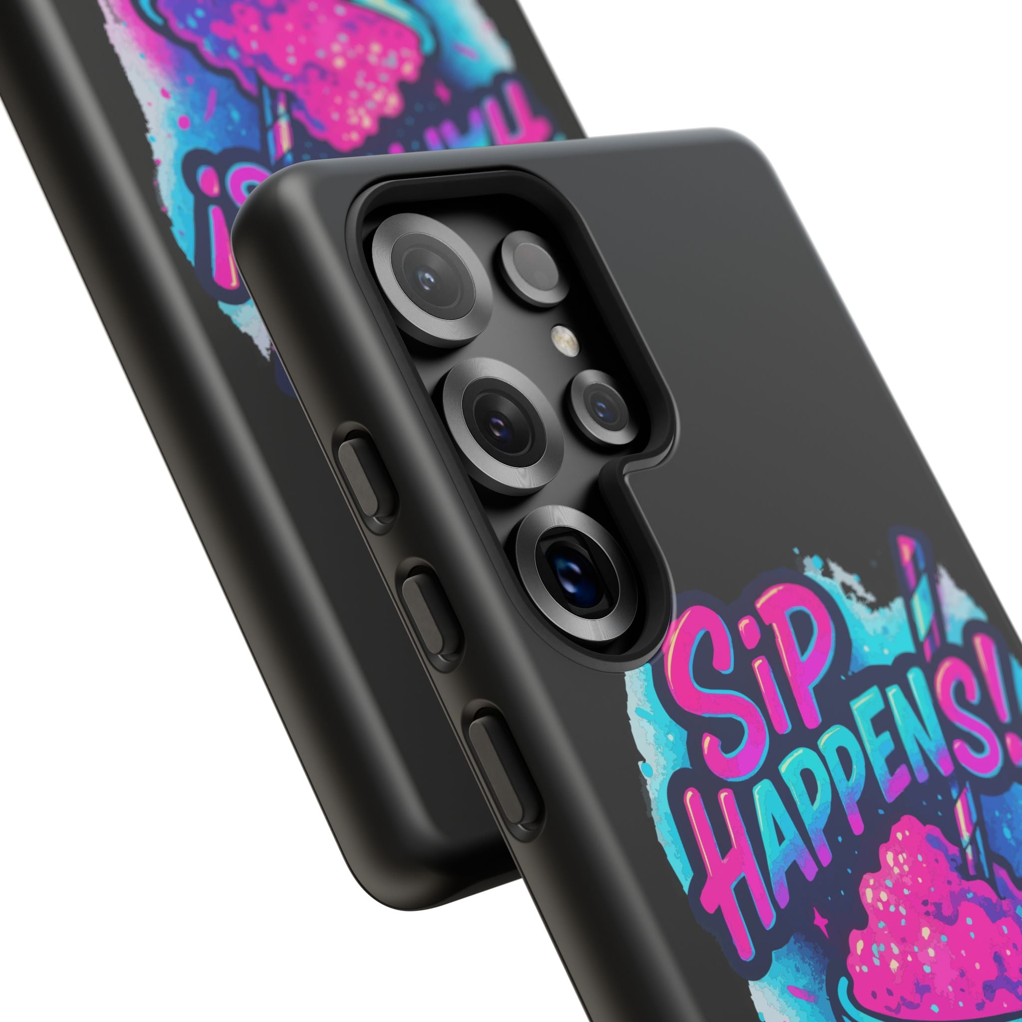 Sip Happens Phone Case Design, Tough Cases, Phone Cover