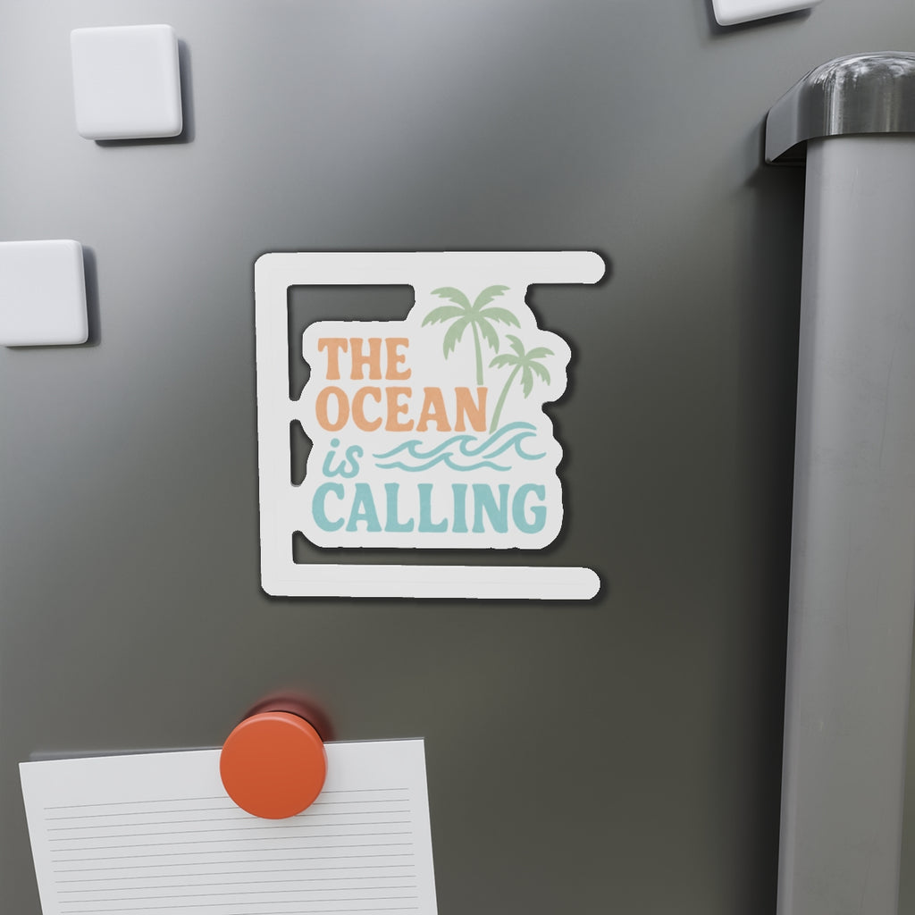 Tropical Die-Cut Magnet - Ocean Vibes, Refrigerator Magnet