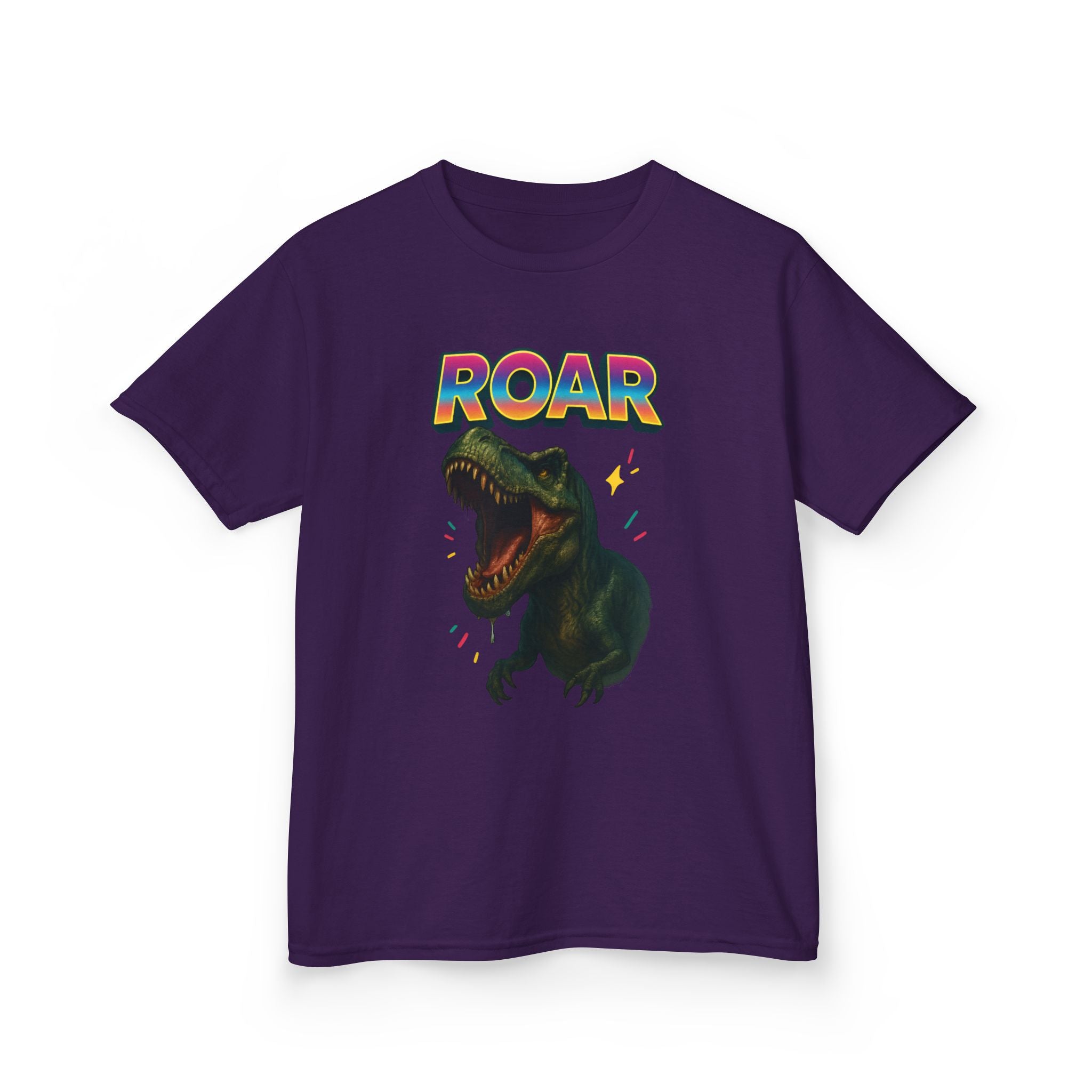 Dino Roar Kids Tee, Fun Graphic Tee, Kids Cotton T-Shirt