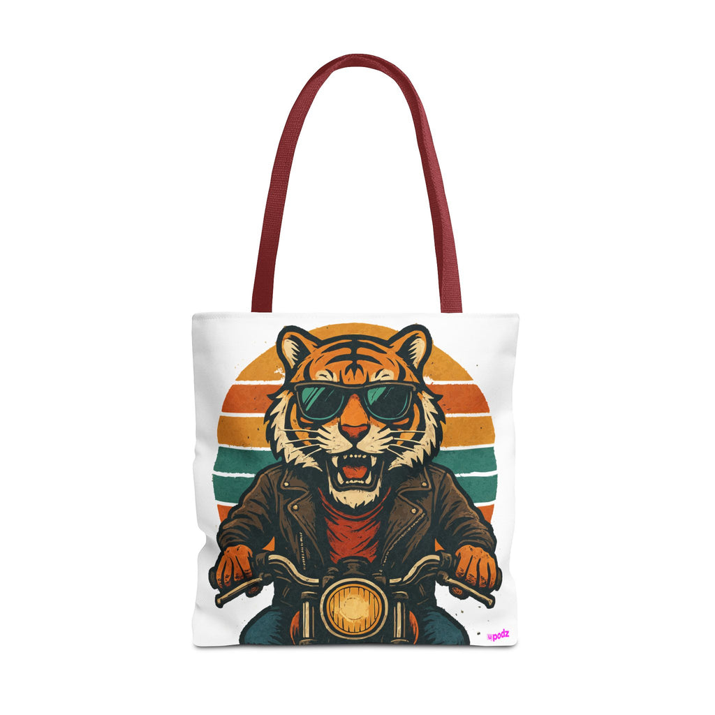 Tiger Rider Tote Bag - Quirky Fun Bag