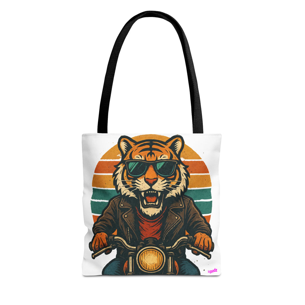 Tiger Rider Tote Bag - Quirky Fun Bag