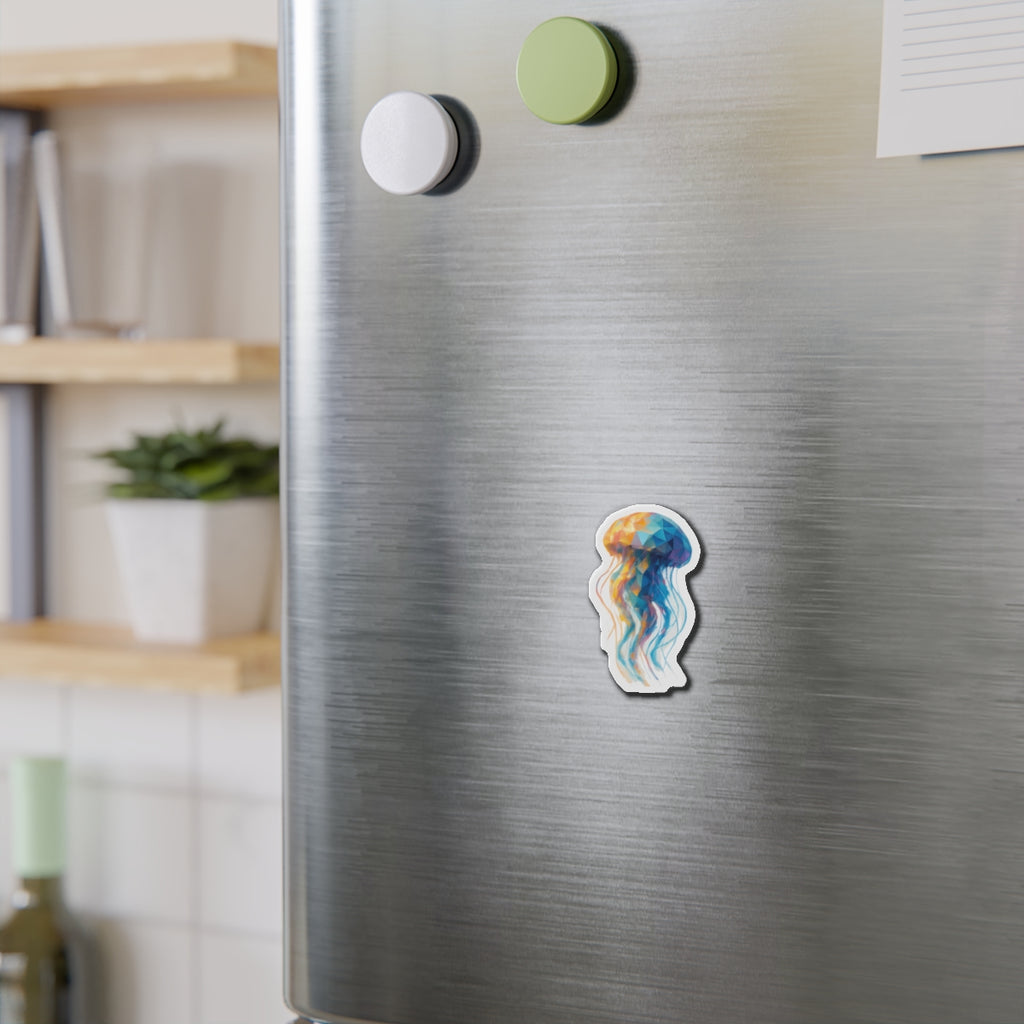 Colourful Jellyfish Die-Cut Magnet - Refrigerator Magnet
