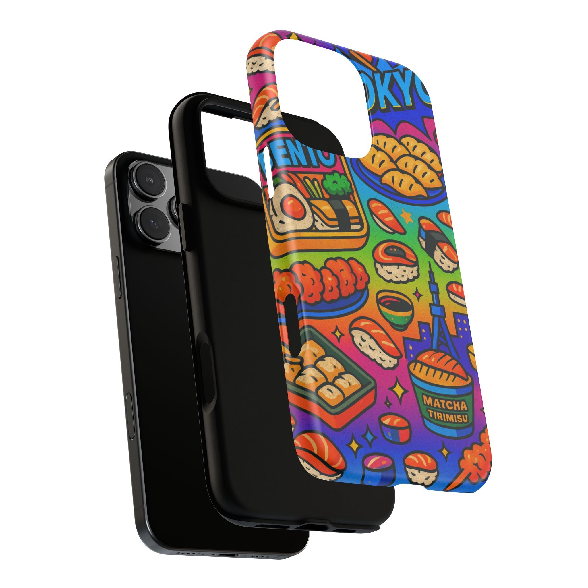 Bento Box, White Cover Design, Tough Cases, Phone Cover
