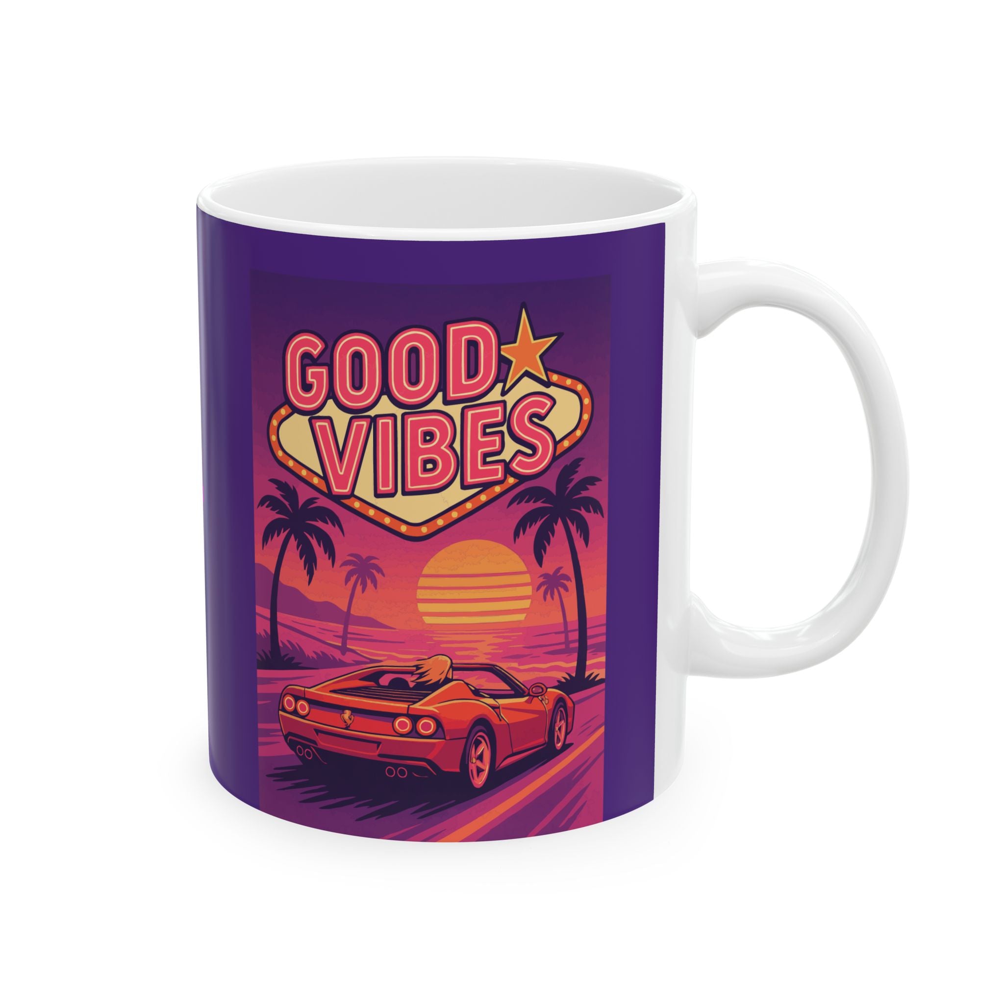 Good Vibes Ceramic Mug |  Personalized Mug
