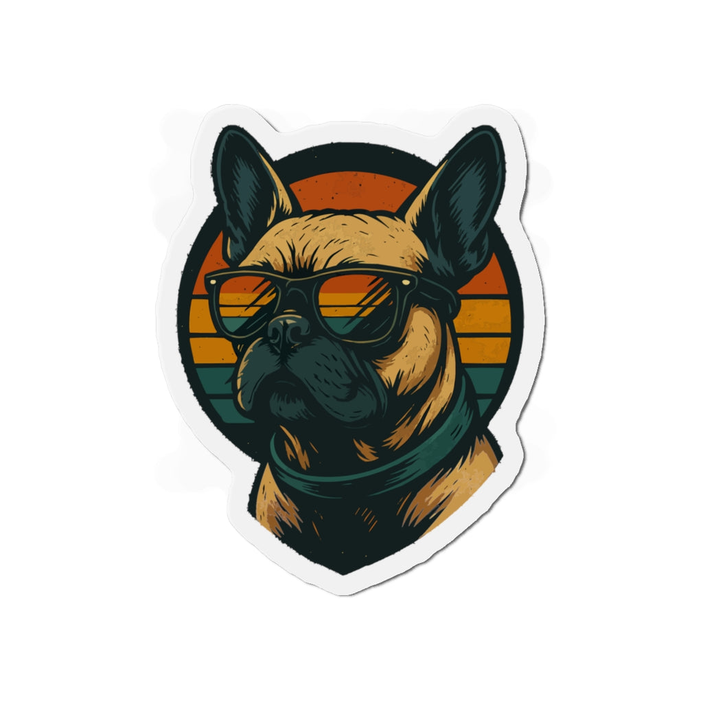Bull Dog Sunset Die-Cut Magnets | Cute Home Decor