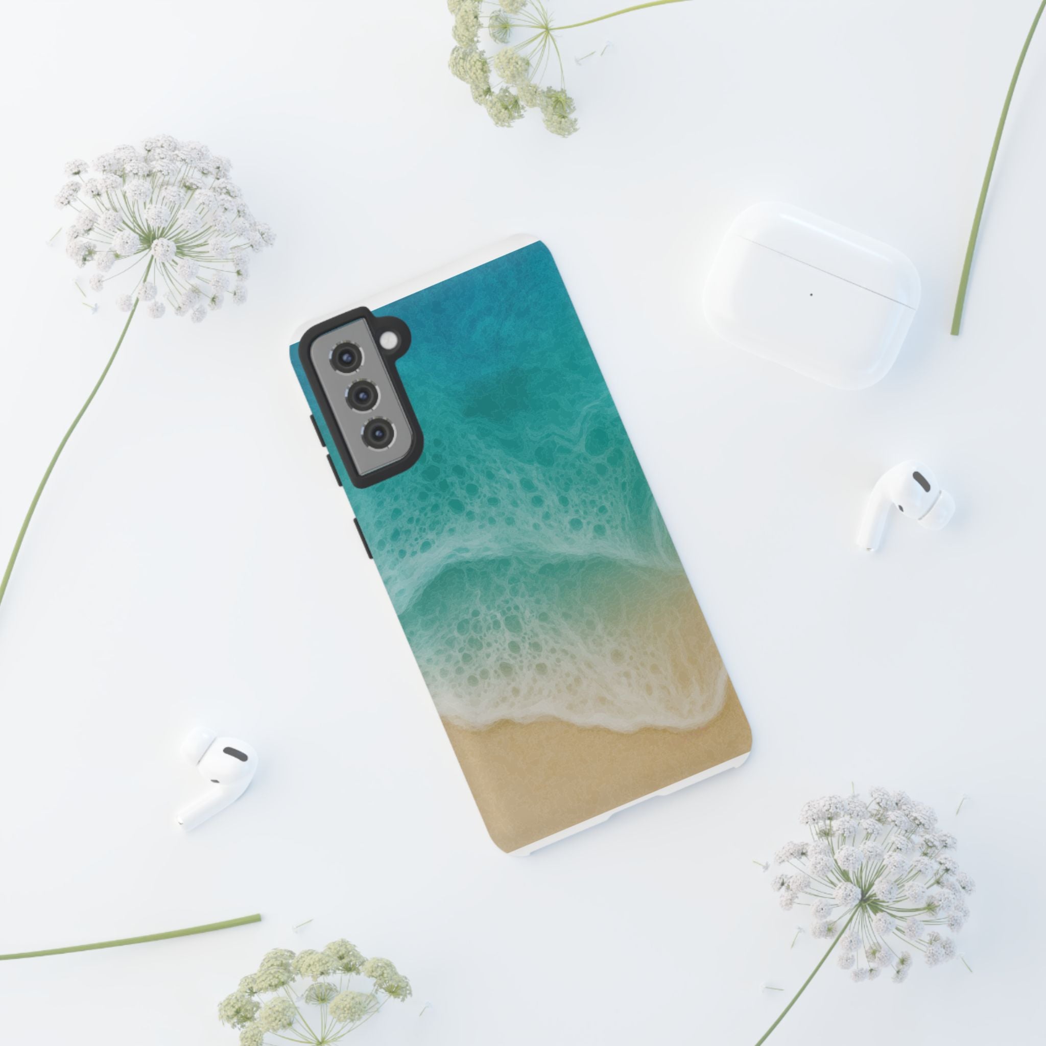 Resin Art, White Cover Design, Tough Cases, Phone Cover