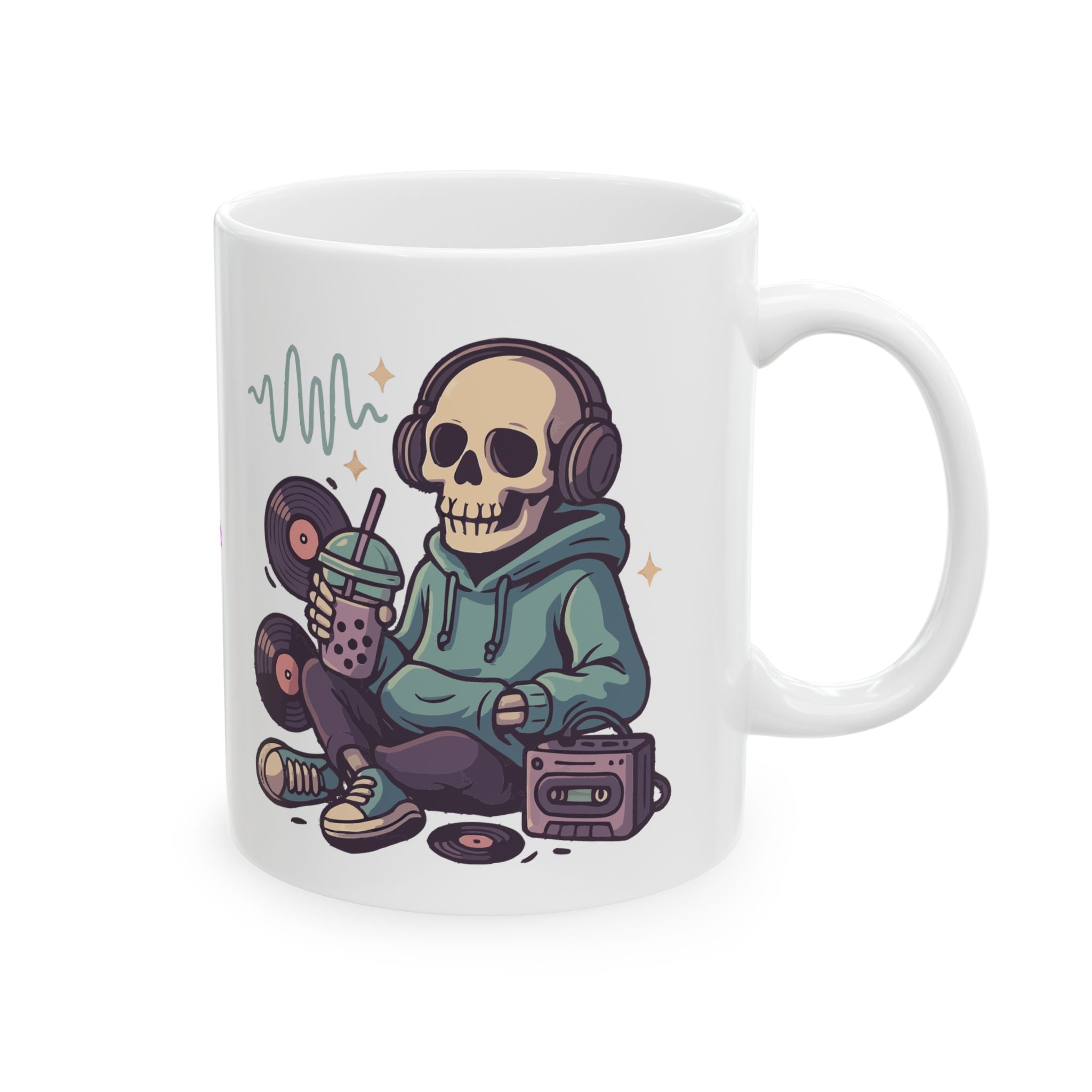 Skull Vibes Ceramic Mug |  Personalized Mug