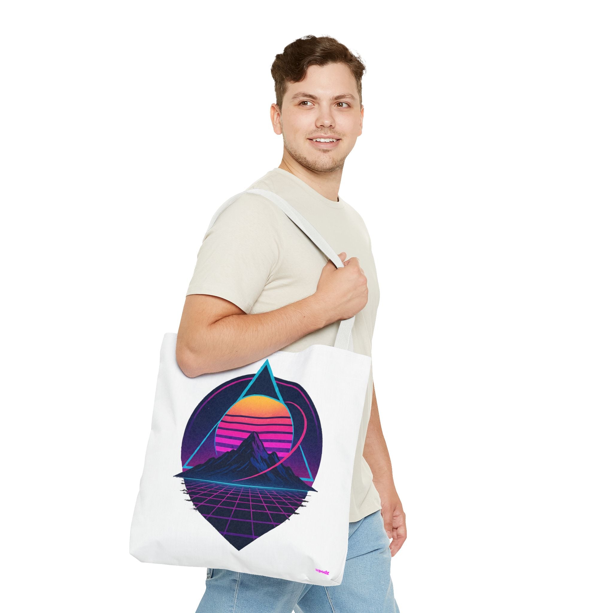 Sunset Mountain Tote - Quirky Design, Fun Bag