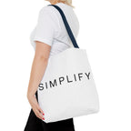 Simplify Tote Bag, Inspirational Gift, Eco-Friendly Shopping Bag
