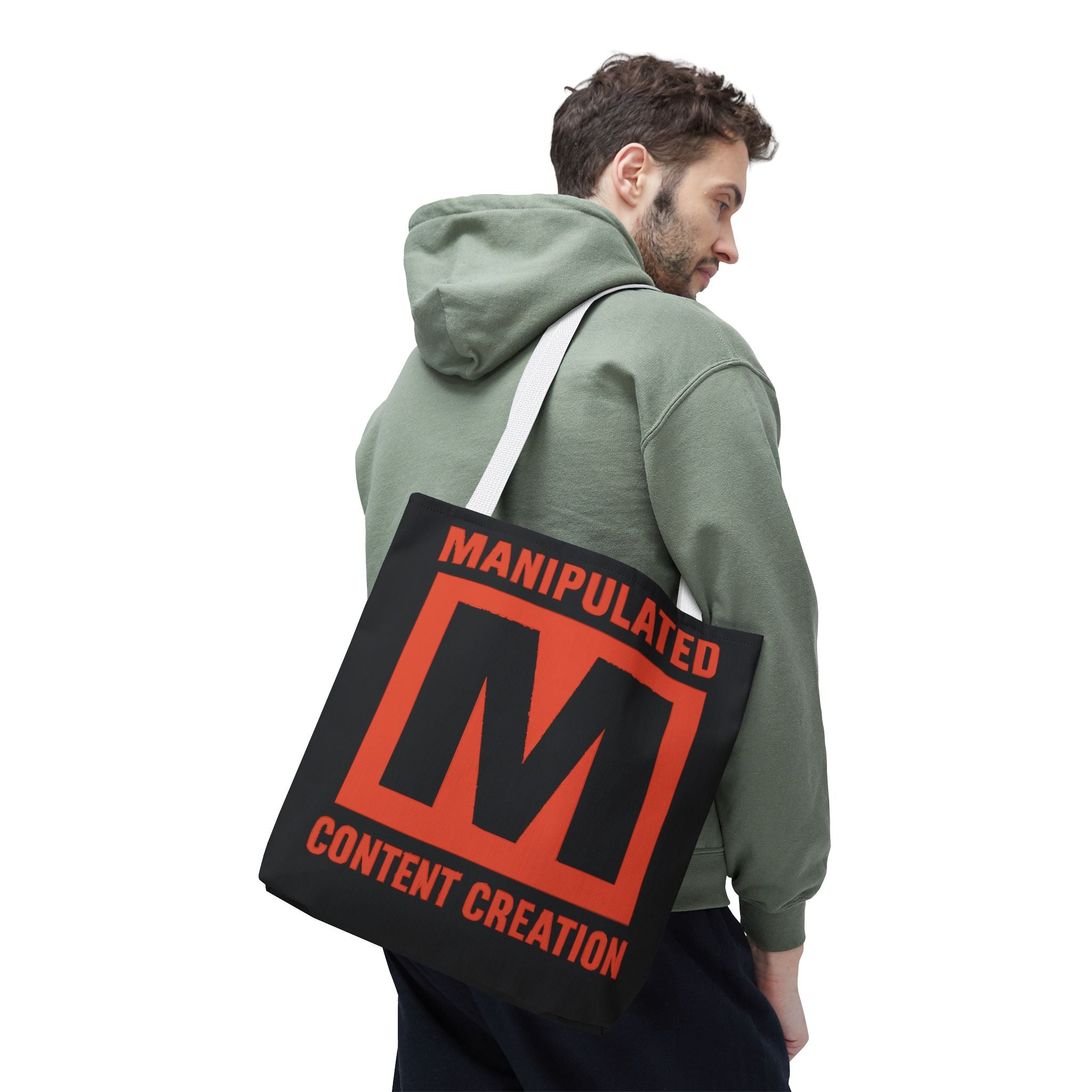 Manipulated Content Tote Bag, Inspirational Gift, Eco-Friendly Shopping Bag
