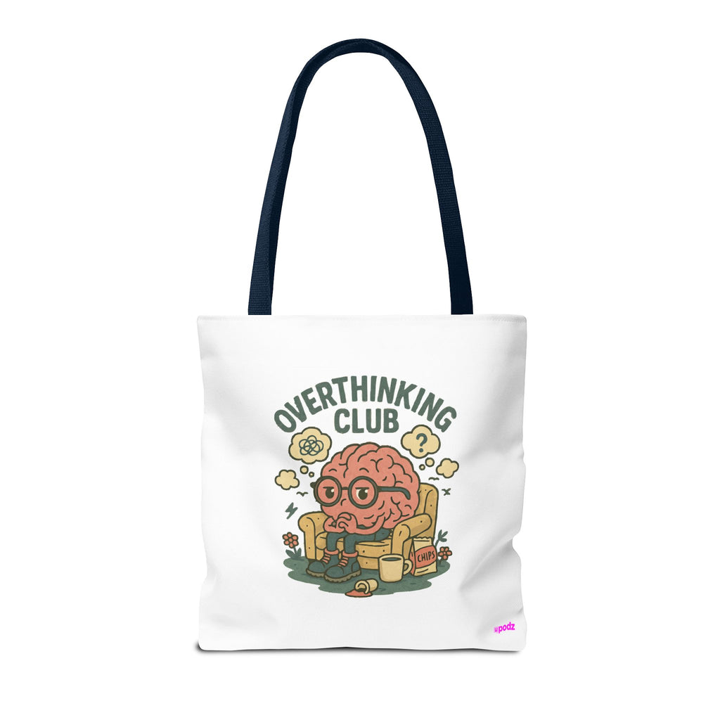 Overthinking Brain Quirky Design, Fun Bag