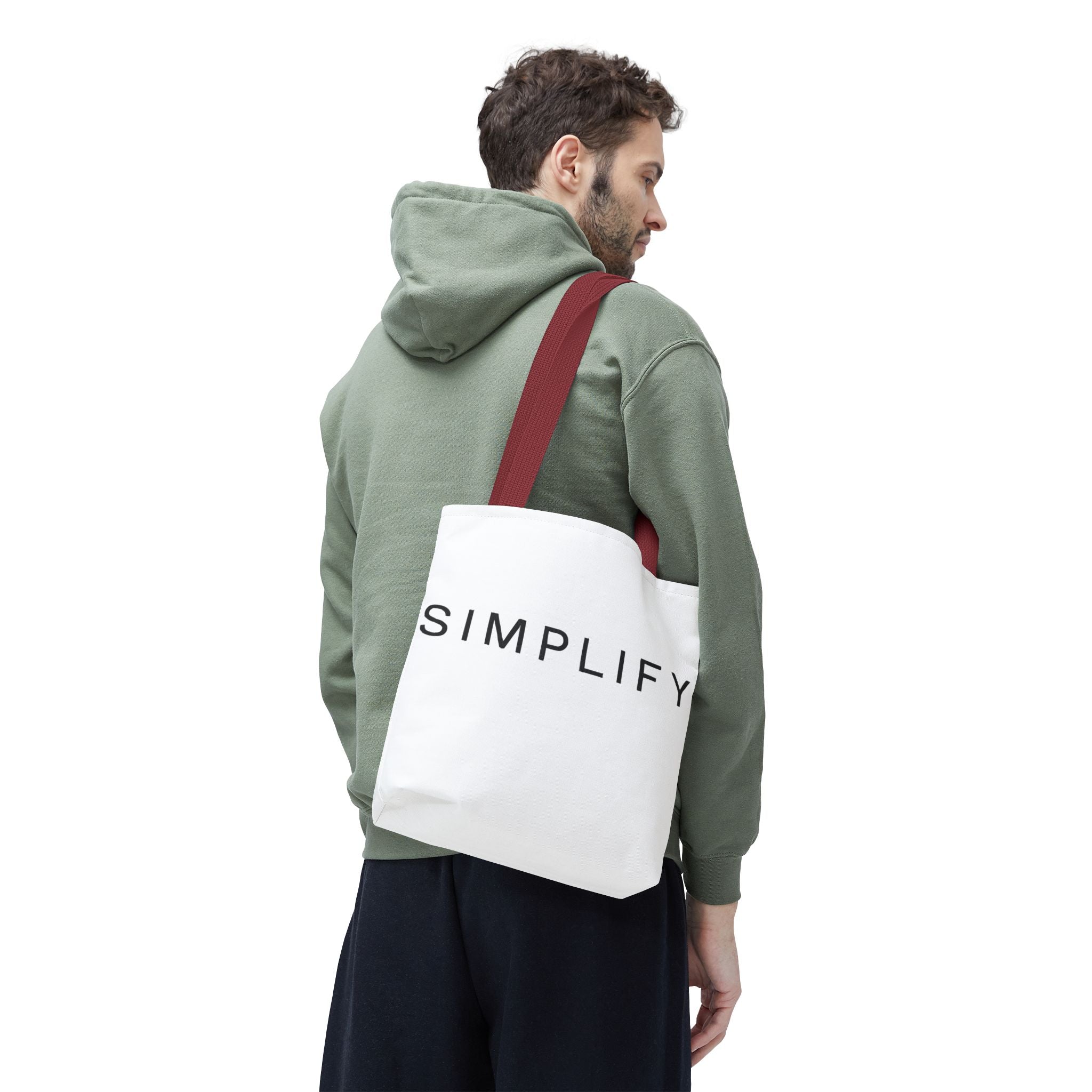 Simplify Tote Bag, Inspirational Gift, Eco-Friendly Shopping Bag