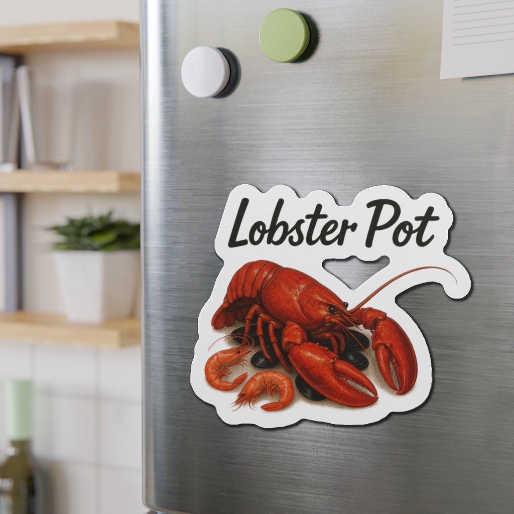 Lobster Pot Die-Cut Magnets, Fun Refrigerator Magnets