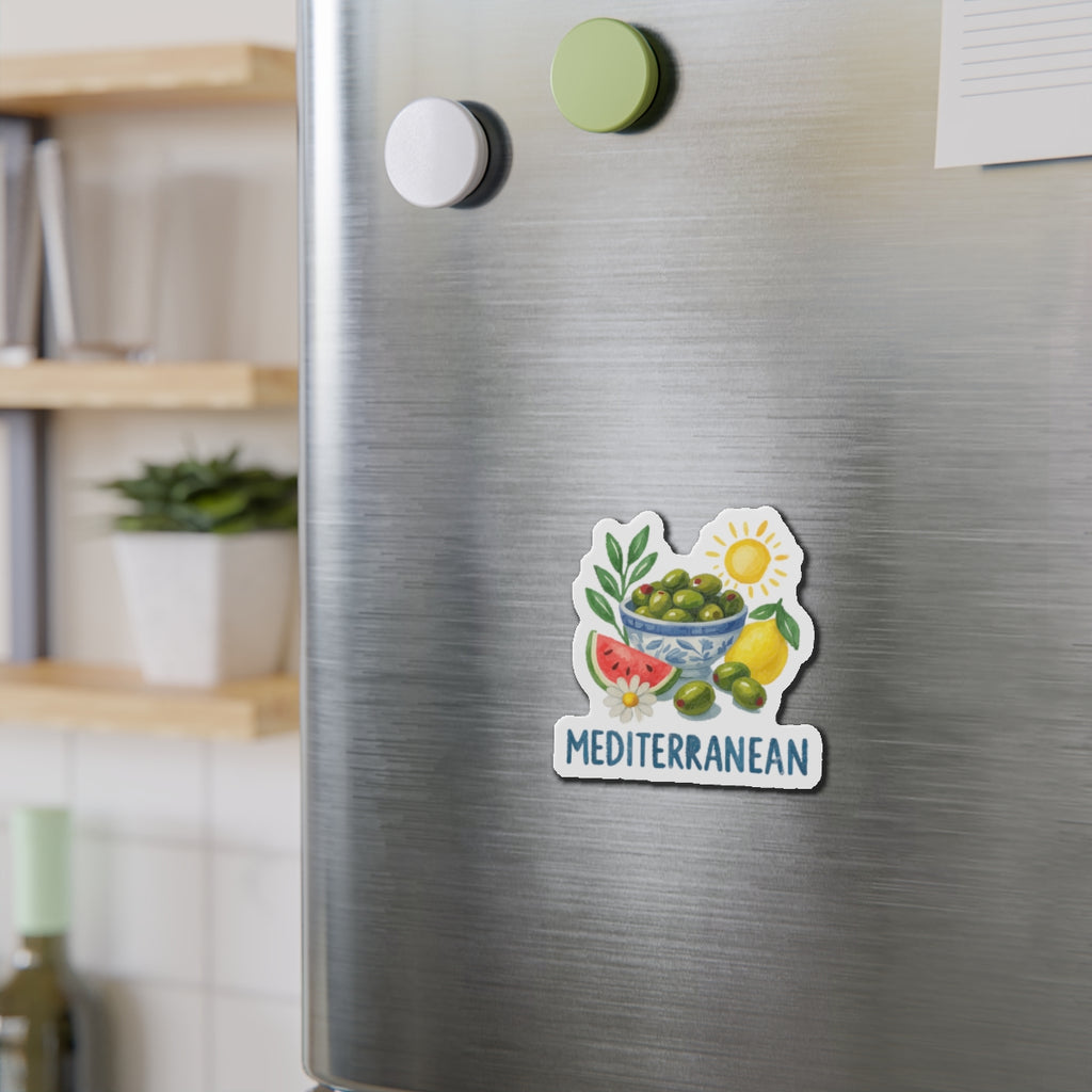 Mediterranean Die-Cut Magnet, Fun Refrigerator Magnet