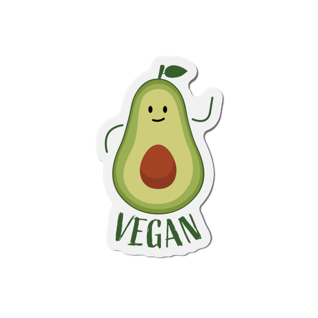 Vegan Avocado Die-Cut Magnets - Cute Kitchen Decor, Refrigerator Magnet
