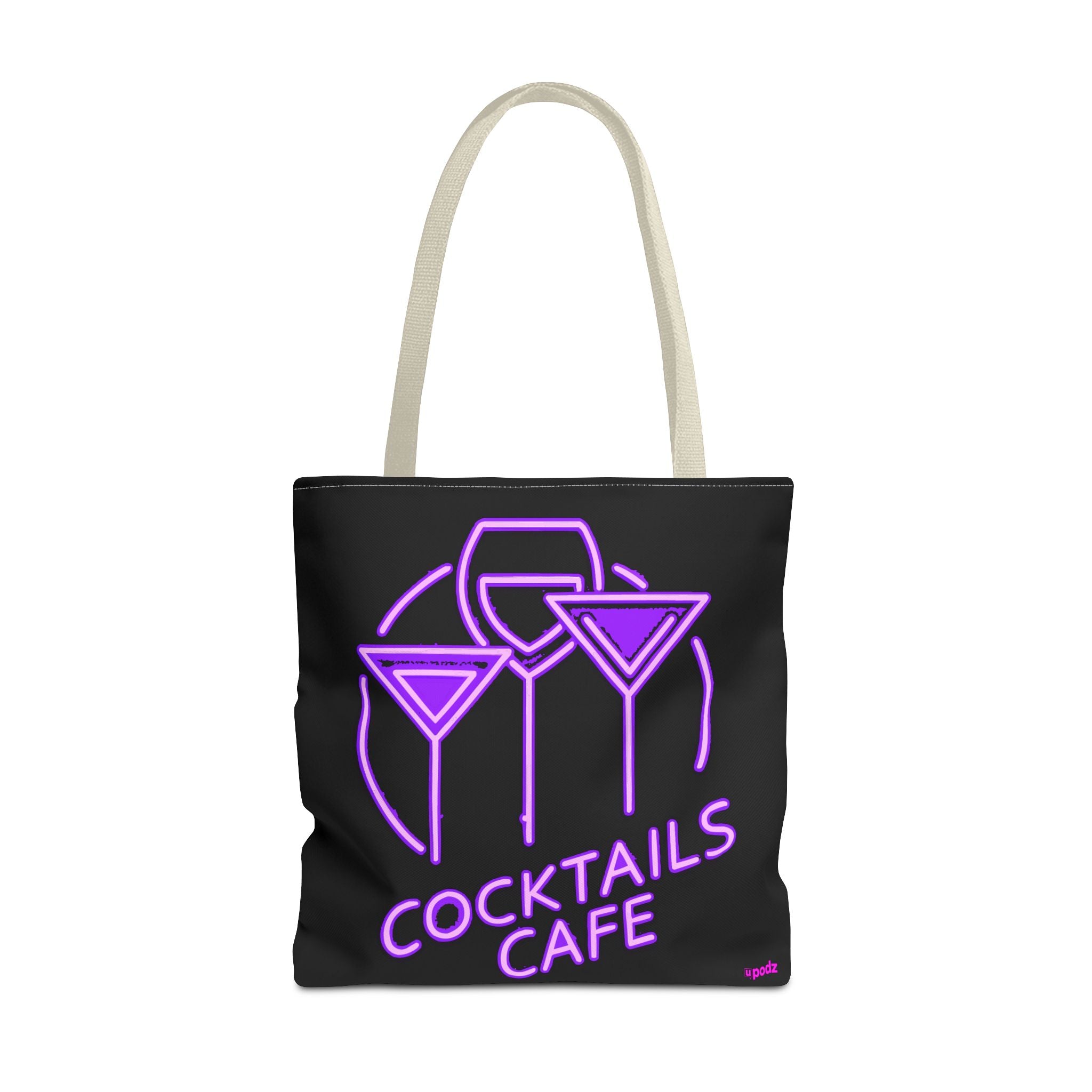 Cocktails Cafe Tote Bag - Quirky Fun Bag