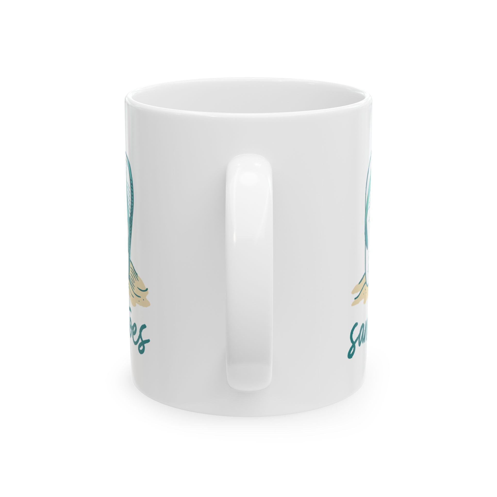 Sandy Toes Ceramic Mug |  Personalized Mug