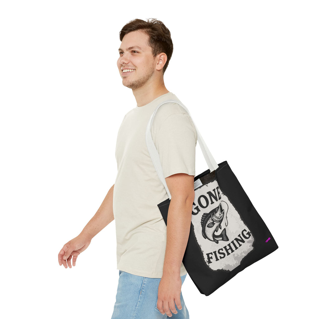Gone Fishing Tote Bag - Quirky Fun Bag