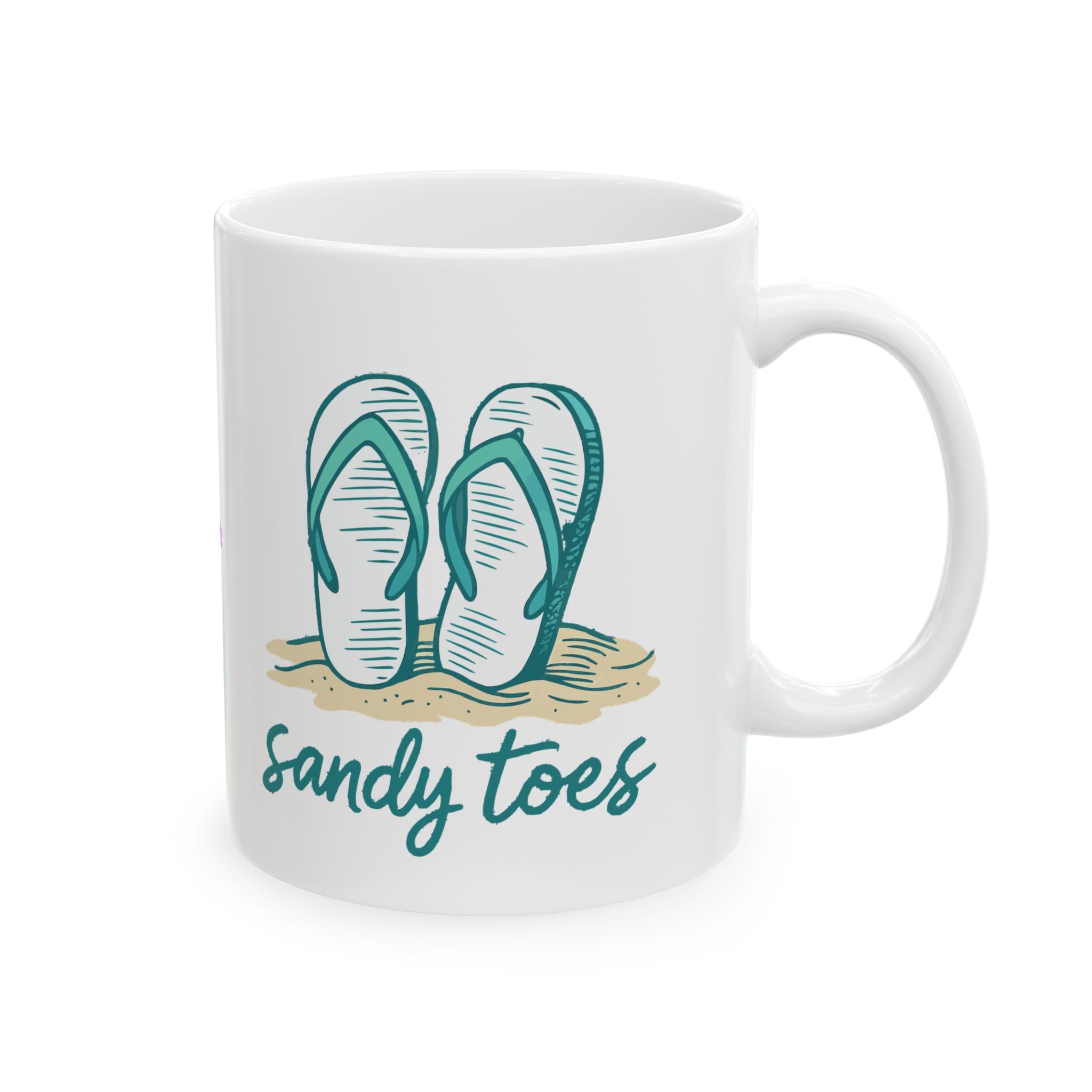 Sandy Toes Ceramic Mug |  Personalized Mug