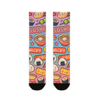 Sushi Always, Fun Funky Sublimation Crew Socks
