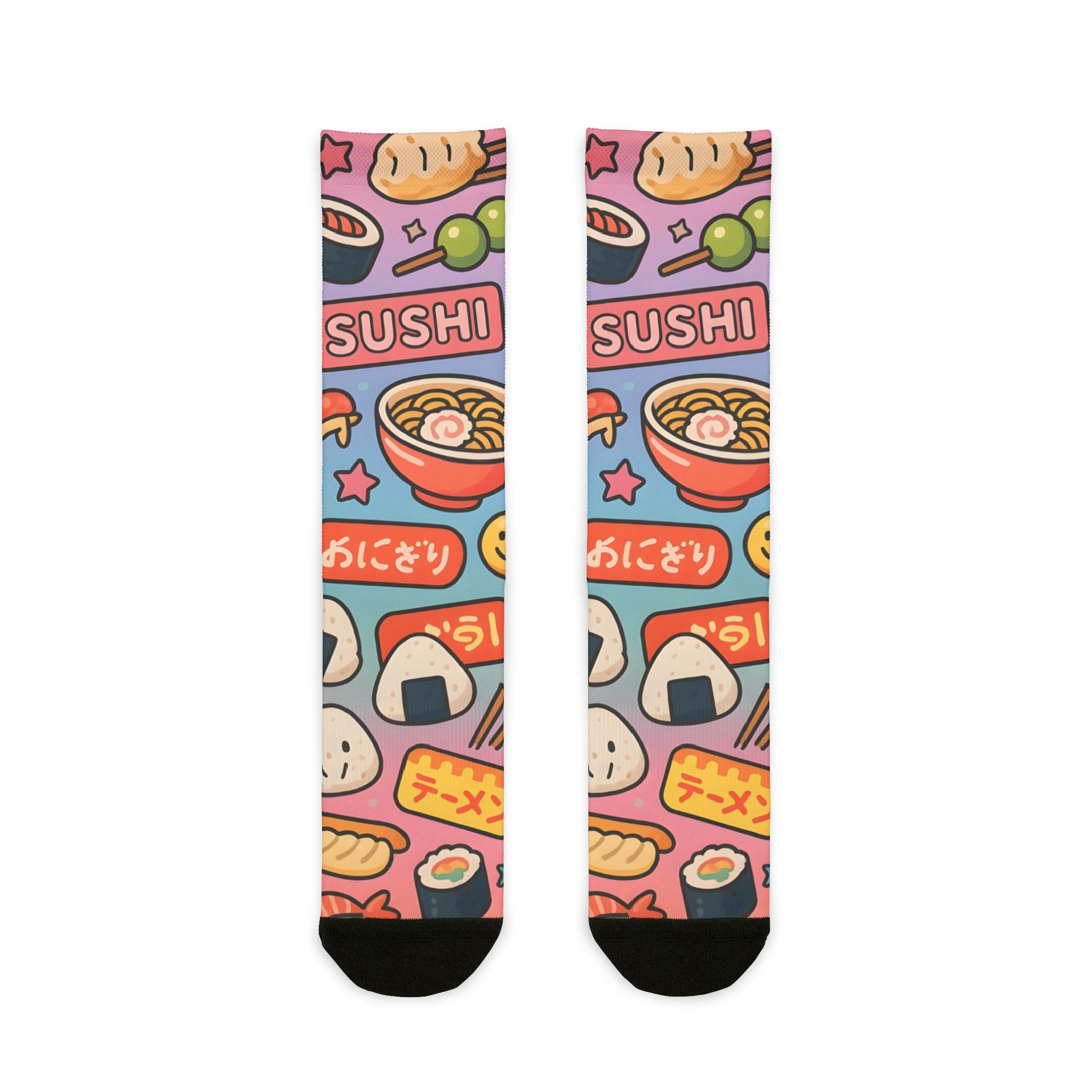 Sushi Always, Fun Funky Sublimation Crew Socks