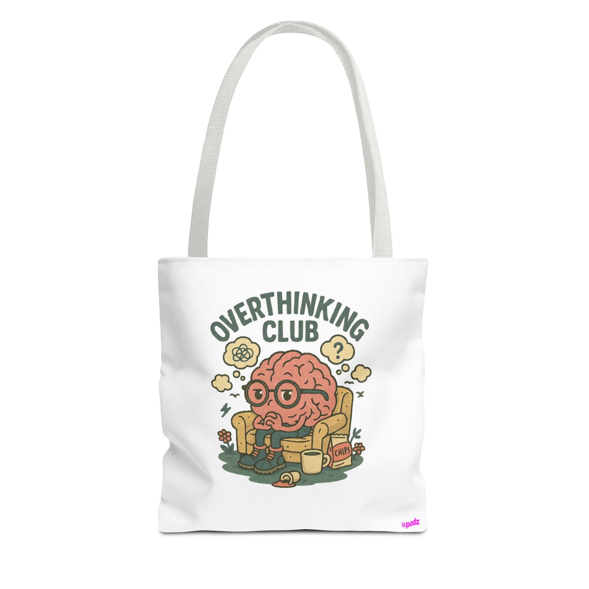 Overthinking Brain Quirky Design, Fun Bag