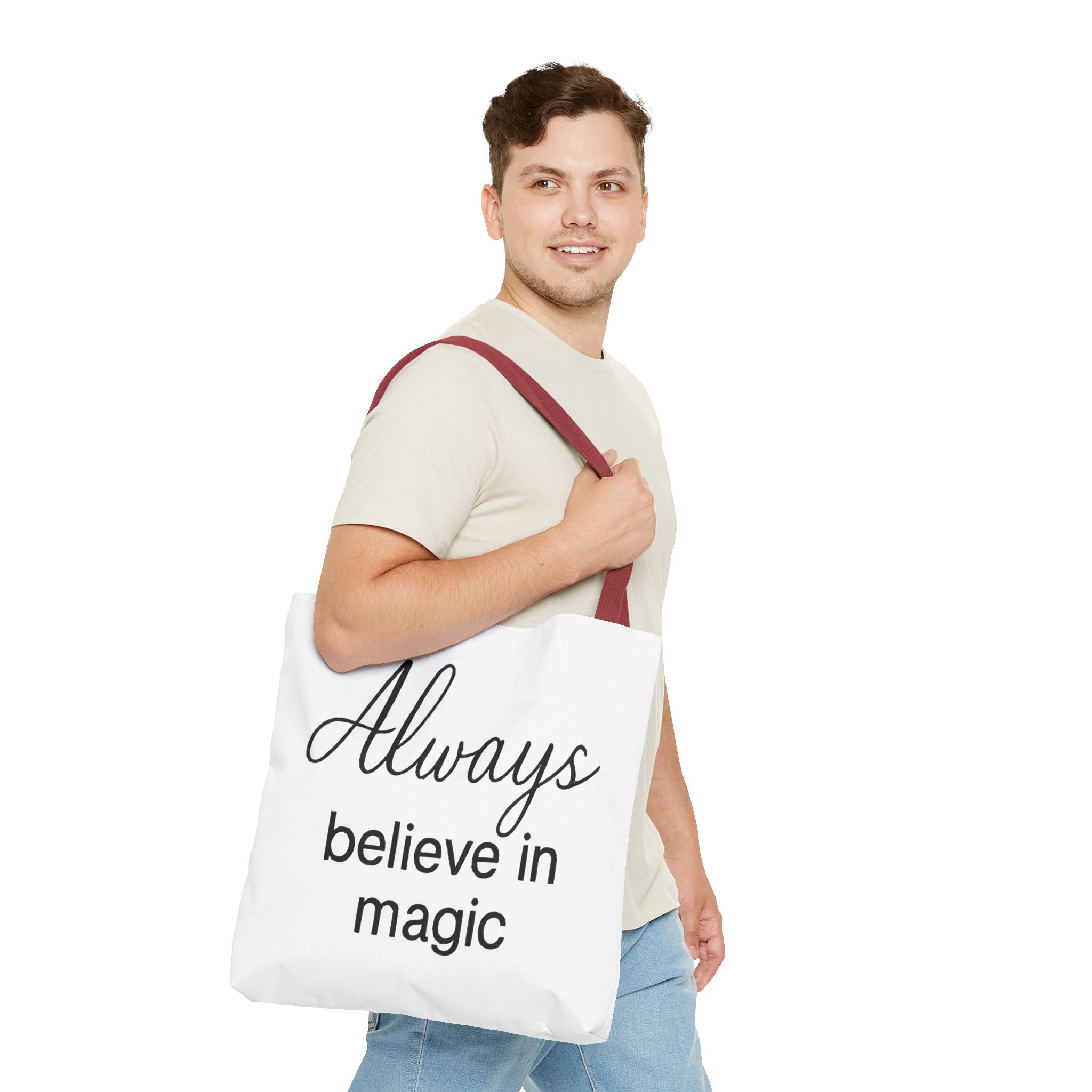 Always Believe in Magic Tote Bag, Inspirational Gift, Eco-Friendly Shopping Bag