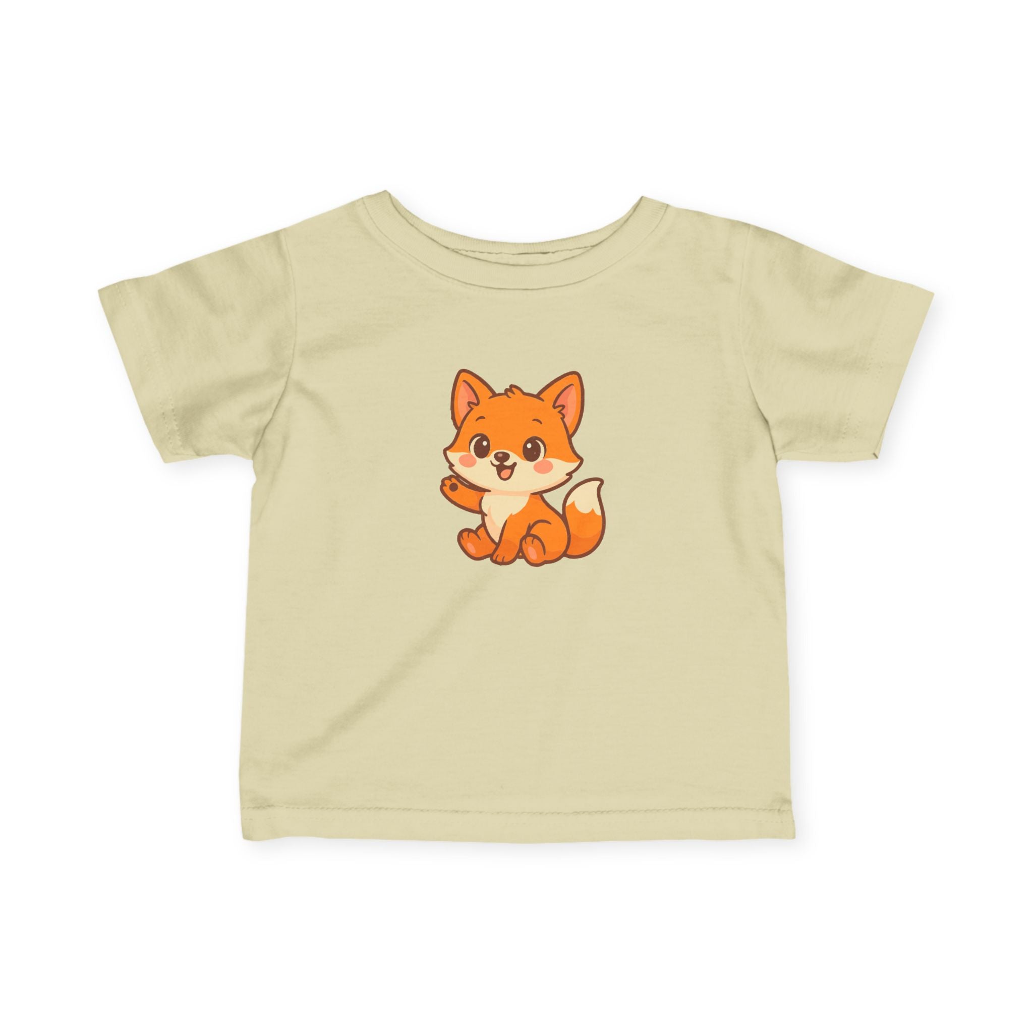 Happy Baby Fox Infant Tee, Baby Shirt, Toddler Tee, Farm Animal T-Shirt