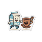 Whimsical Milk & Coffee Die-Cut Magnets - Cute Kitchen Decor