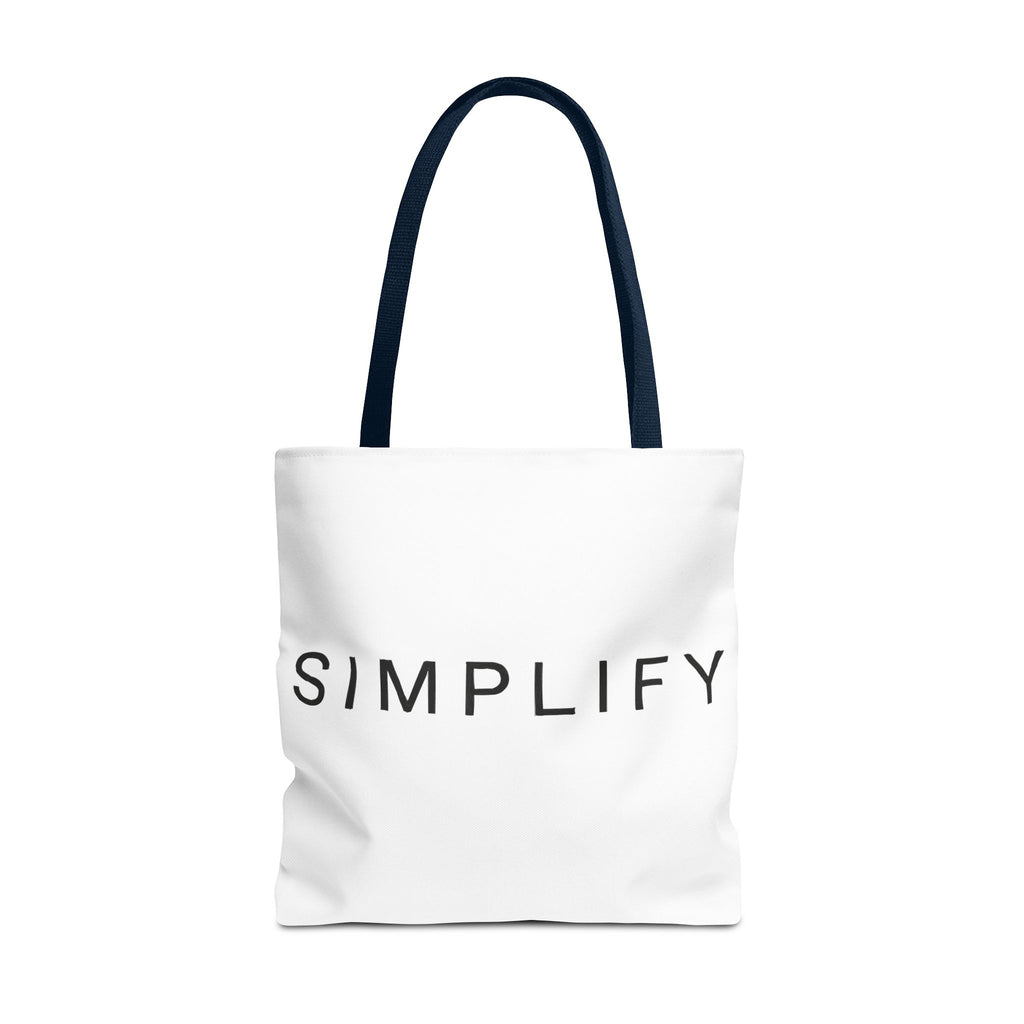 Simplify Tote Bag, Inspirational Gift, Eco-Friendly Shopping Bag