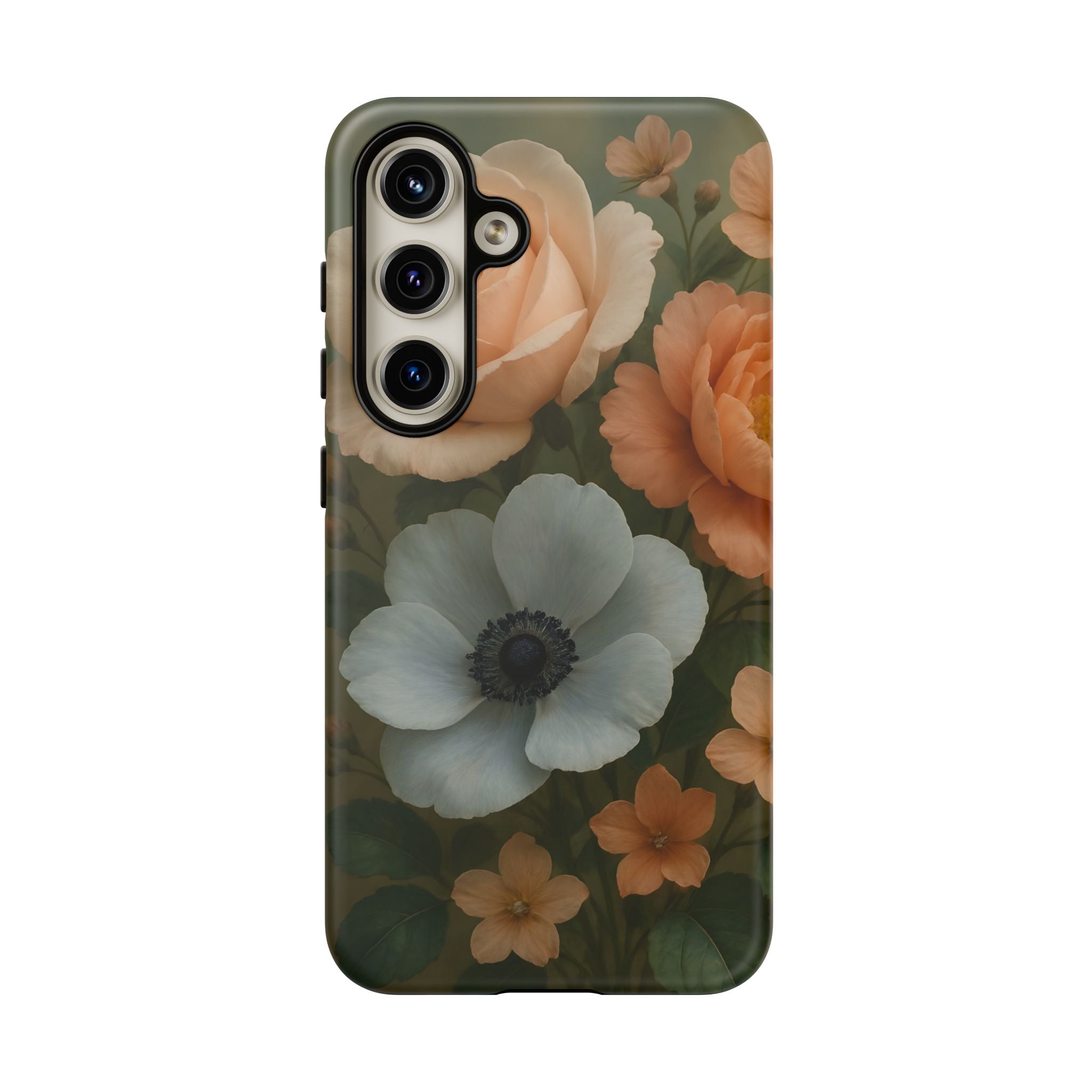 Floral Design White Cover Design, Tough Cases, Phone Cover