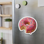 Whimsical Donut Die-Cut Magnet, Cute Kitchen Decor, Fun Gift for Foodies