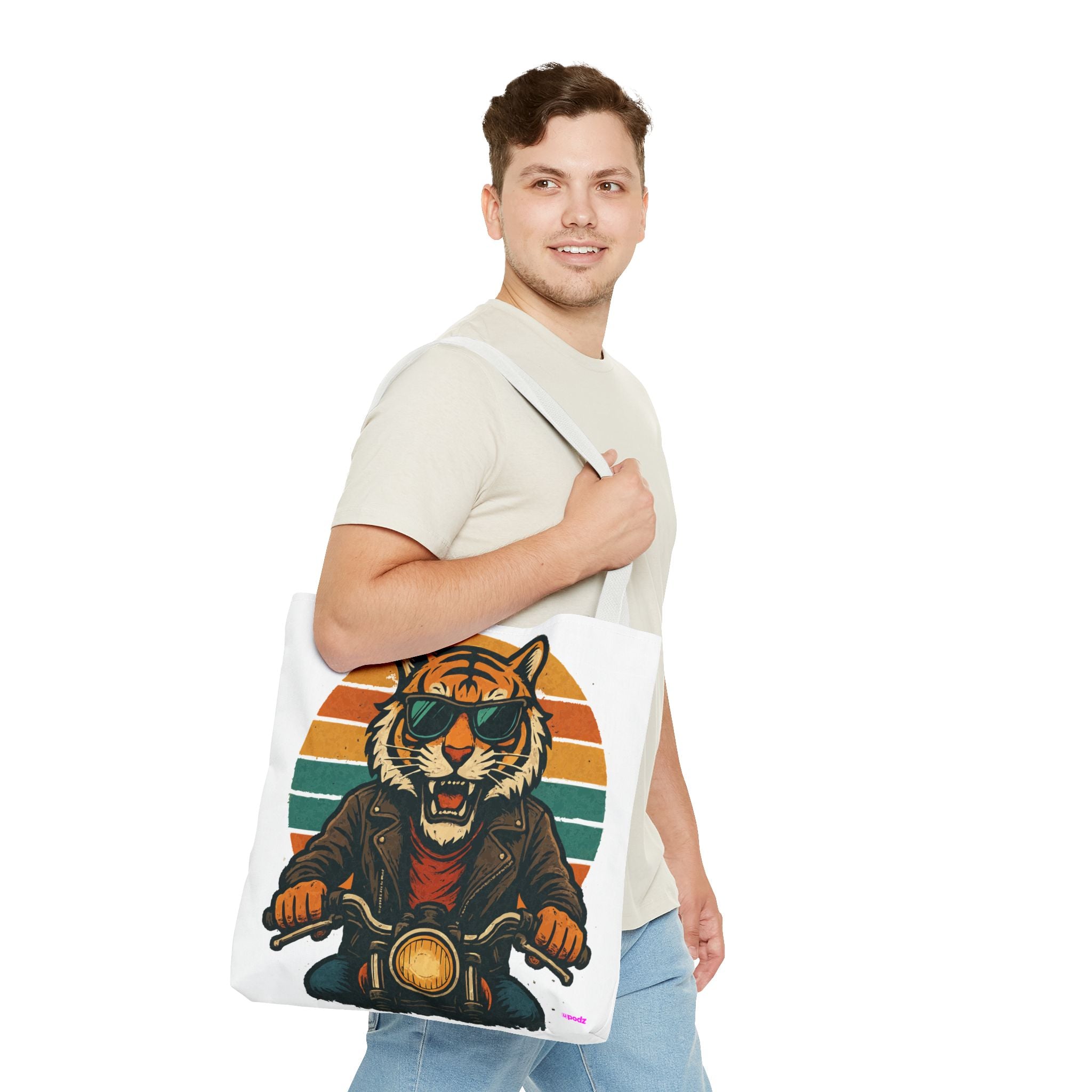 Tiger Rider Tote Bag - Quirky Fun Bag