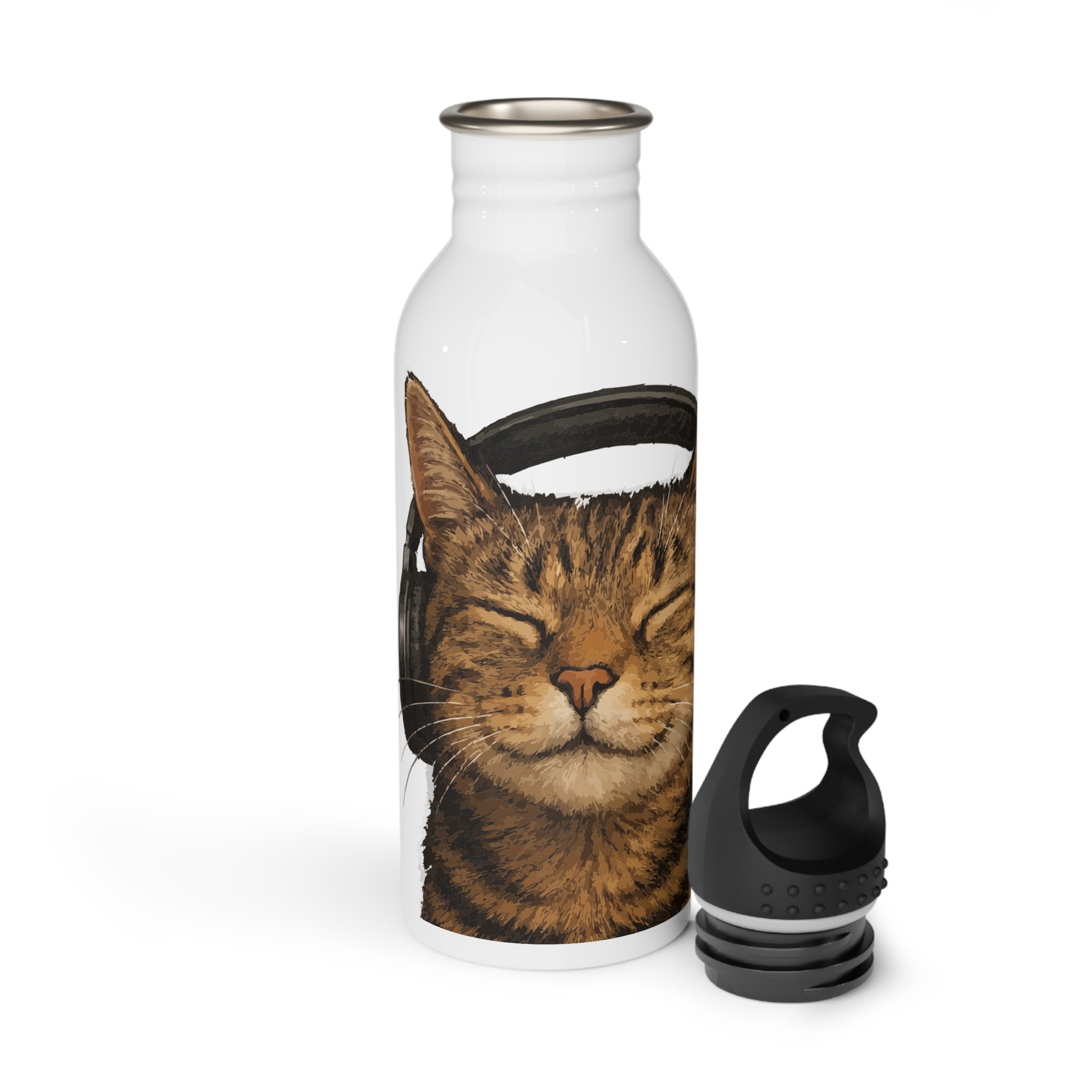 Feline Vibes Water Bottle, Reusable Sports Hydration Flask
