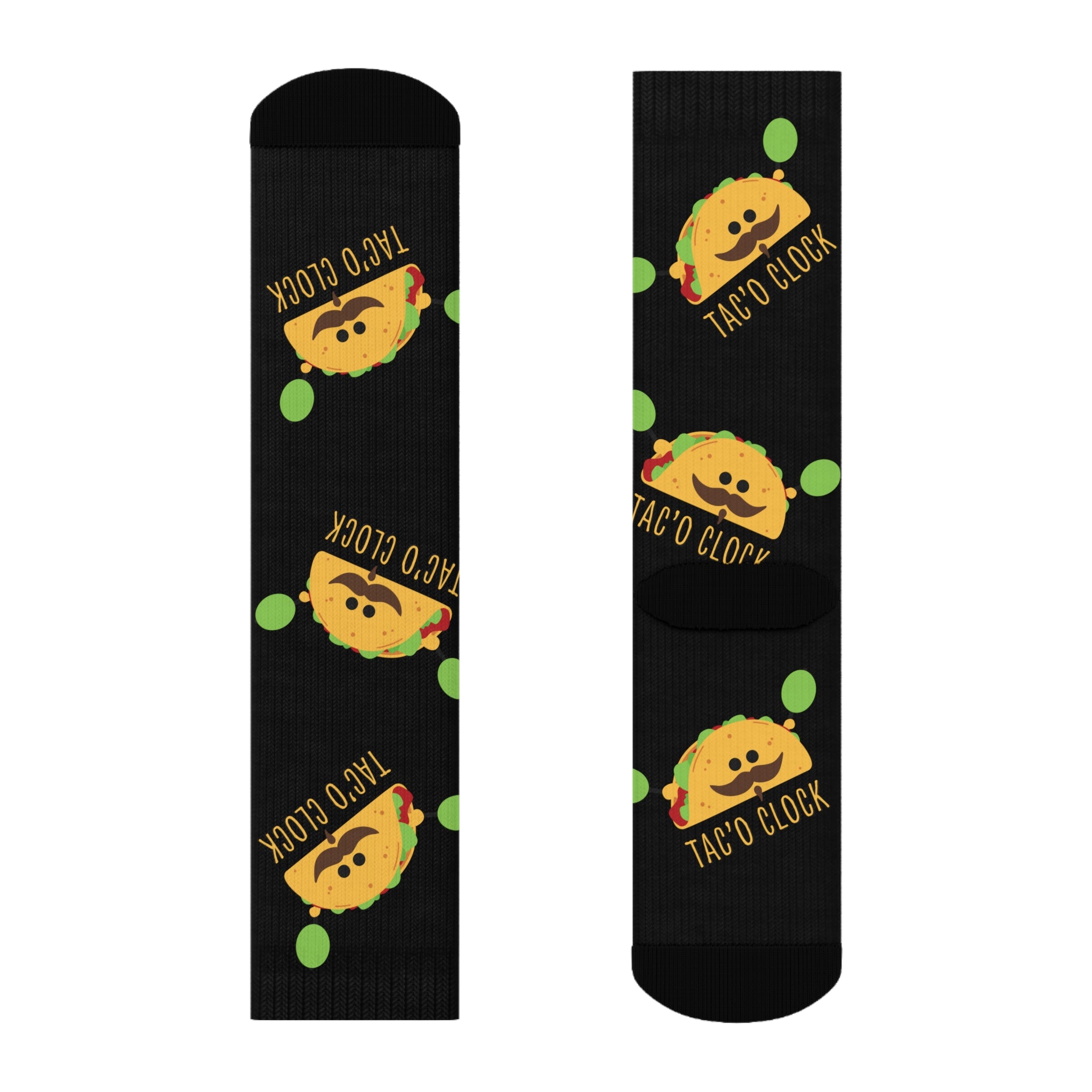 Tac o Clock Crew Socks, Jellyfish Design