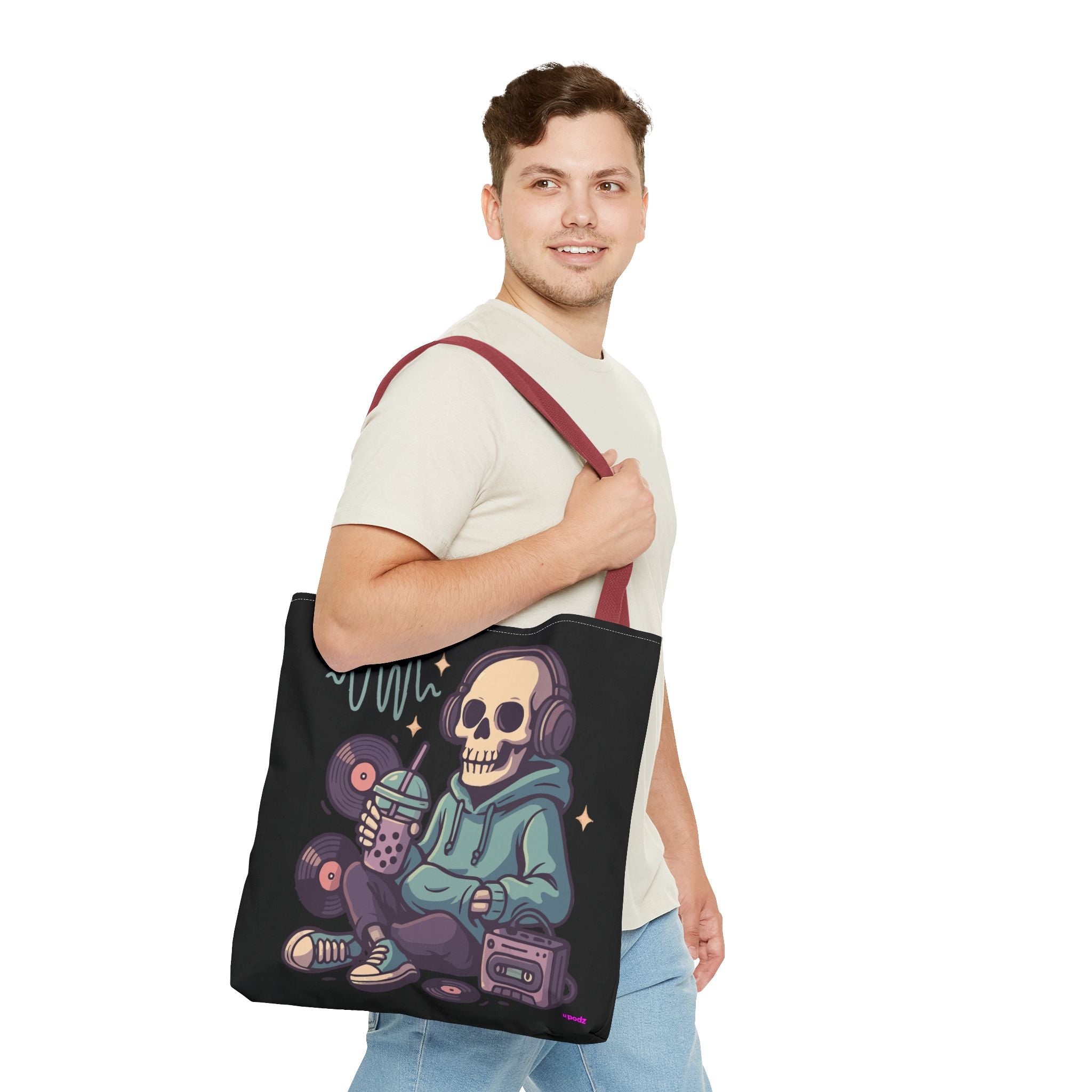 Skully Headphones Tote Bag - Quirky Fun Bag