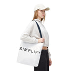 Simplify Tote Bag, Inspirational Gift, Eco-Friendly Shopping Bag