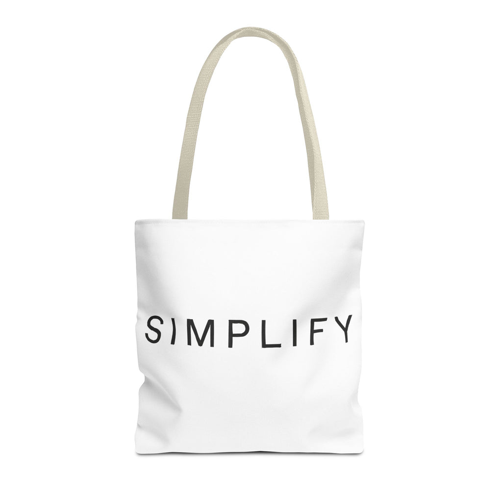 Simplify Tote Bag, Inspirational Gift, Eco-Friendly Shopping Bag