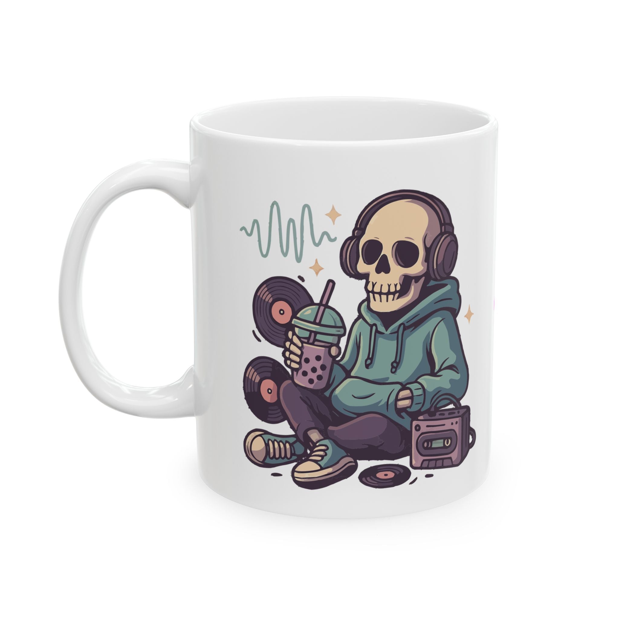 Skull Vibes Ceramic Mug |  Personalized Mug
