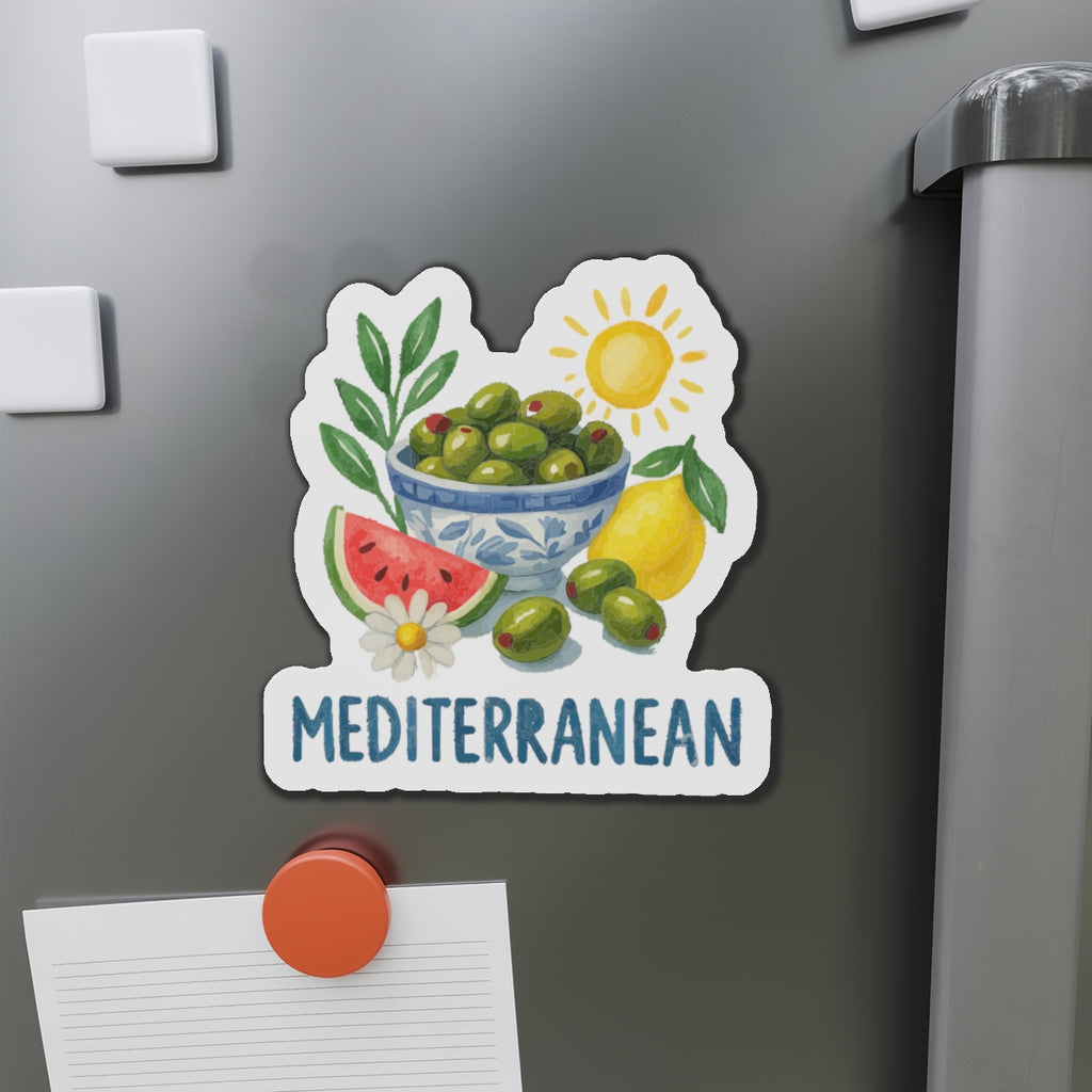 Mediterranean Die-Cut Magnet, Fun Refrigerator Magnet