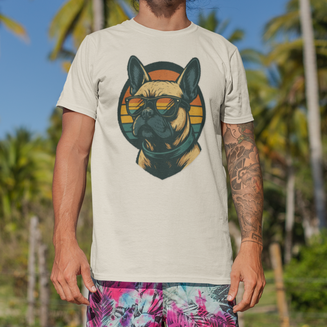 Bull Dog Sunset T-Shirt