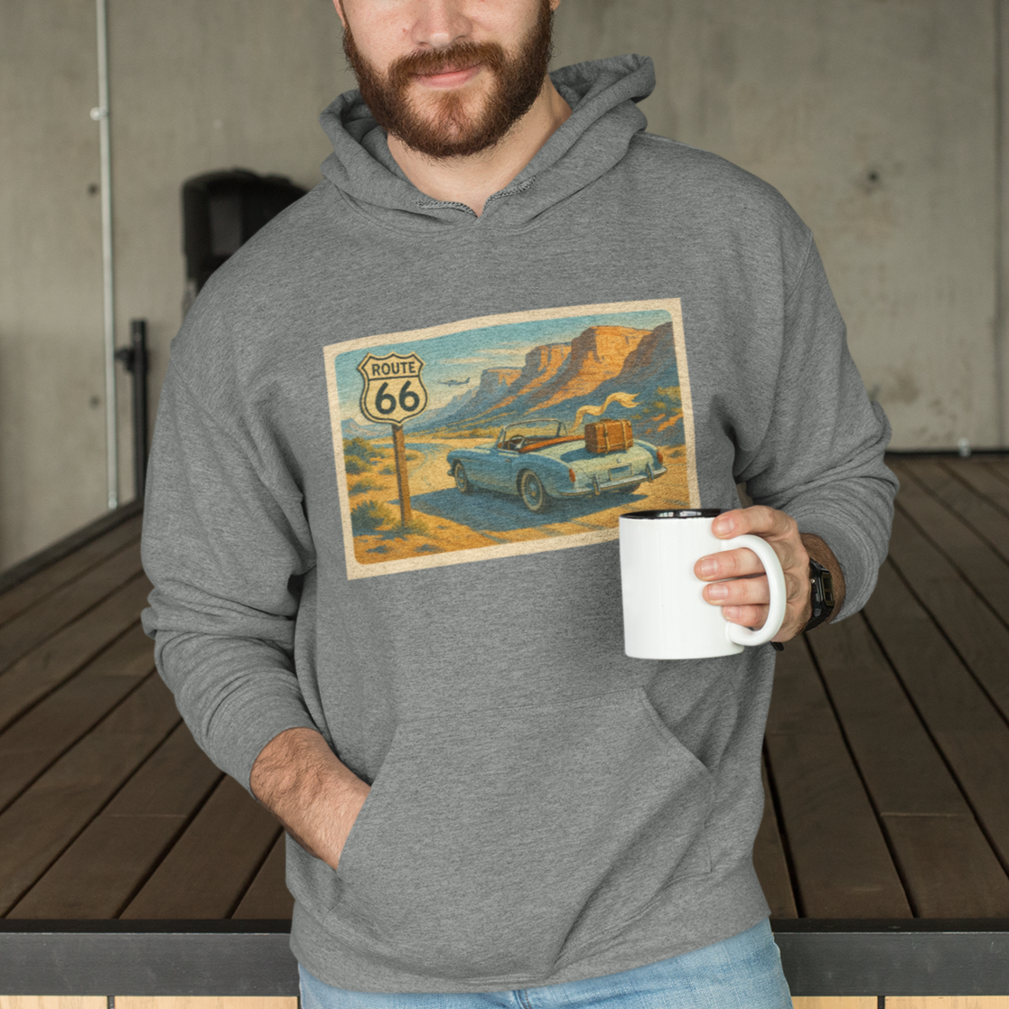 Route 66 Post Card Hoodie