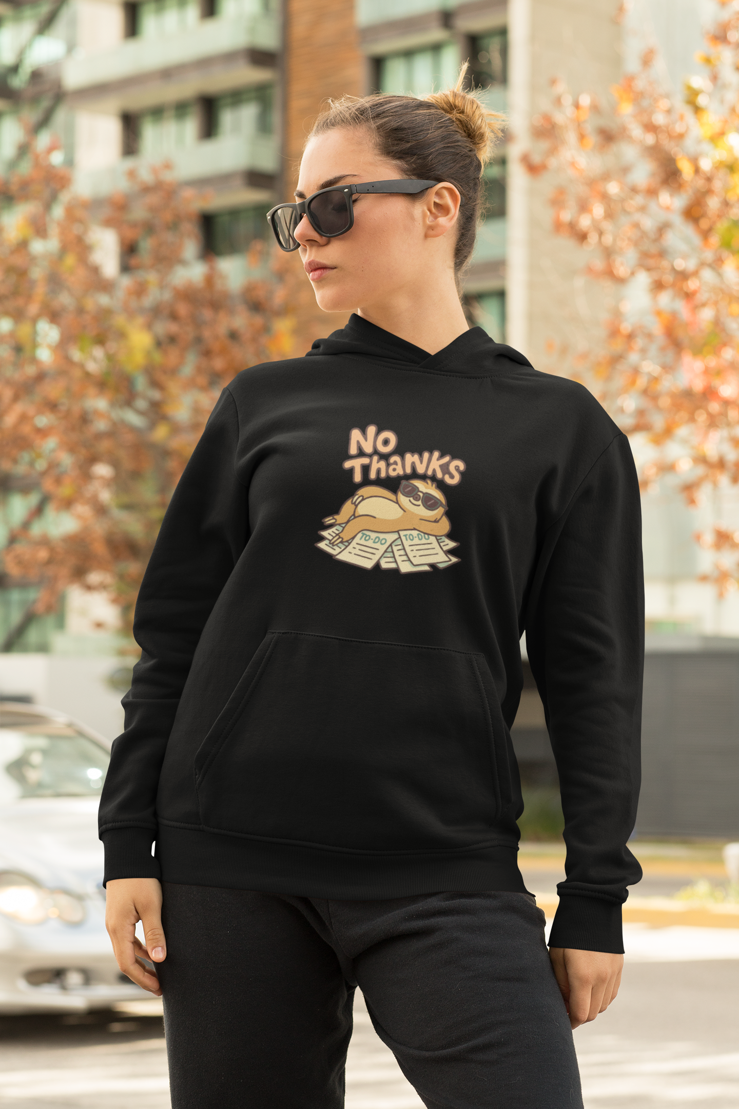 No Thanks Unisex Hoodie - Casual Everyday Essential