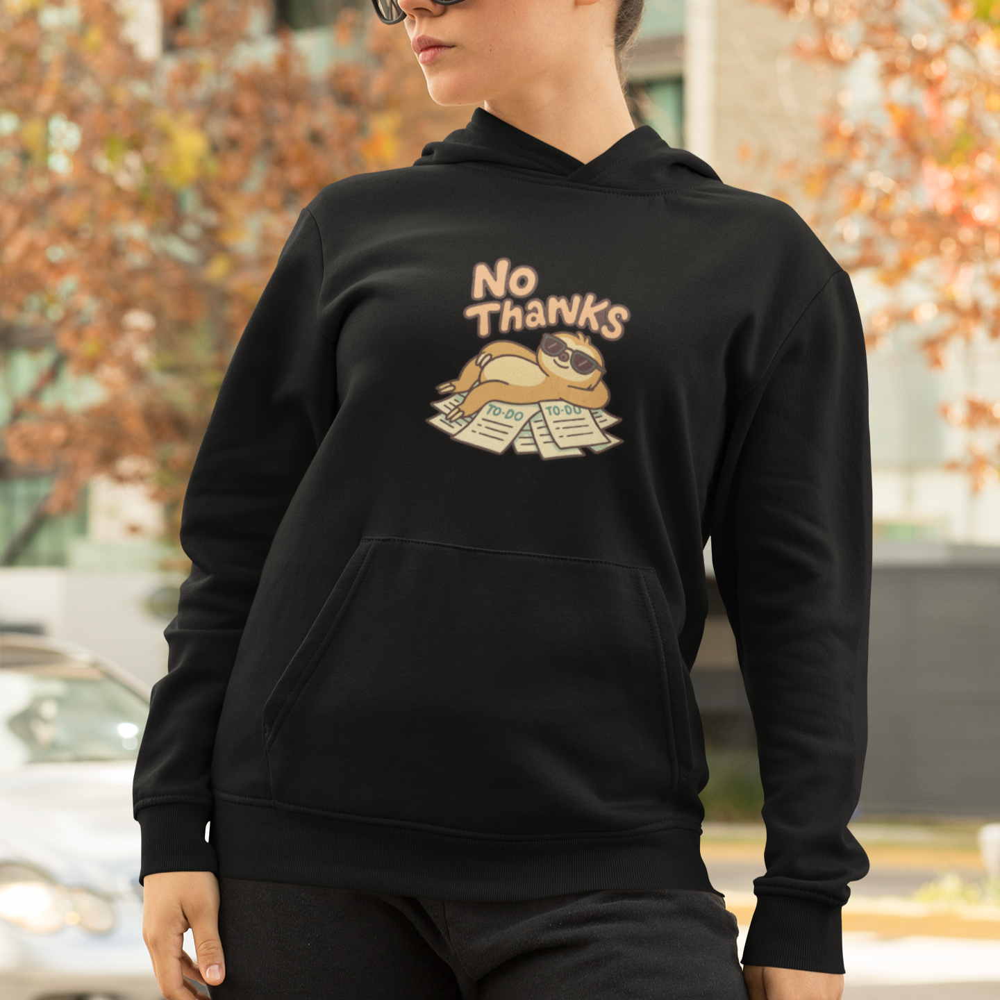 No Thanks Unisex Hoodie - Casual Everyday Essential