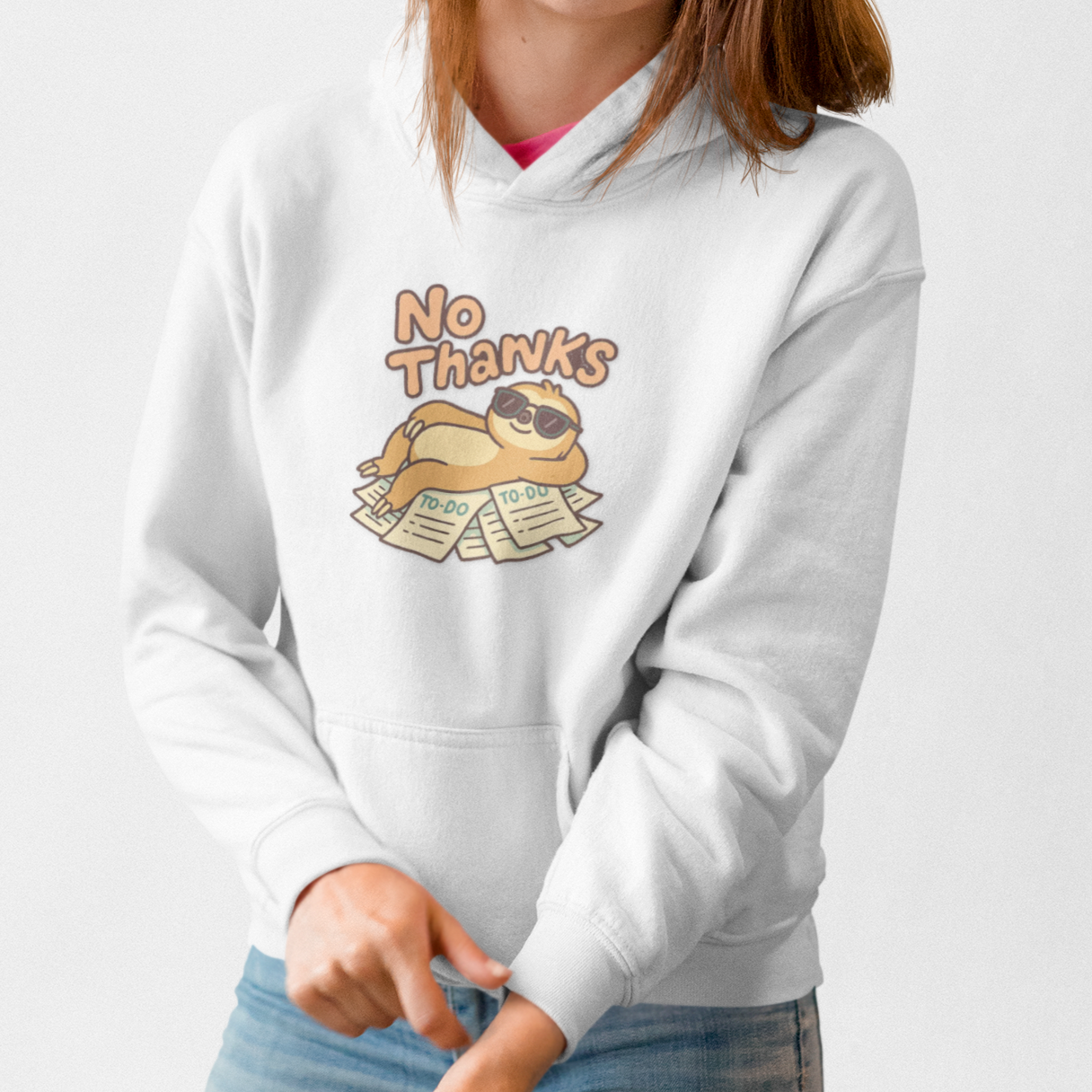 No Thanks Unisex Hoodie - Casual Everyday Essential